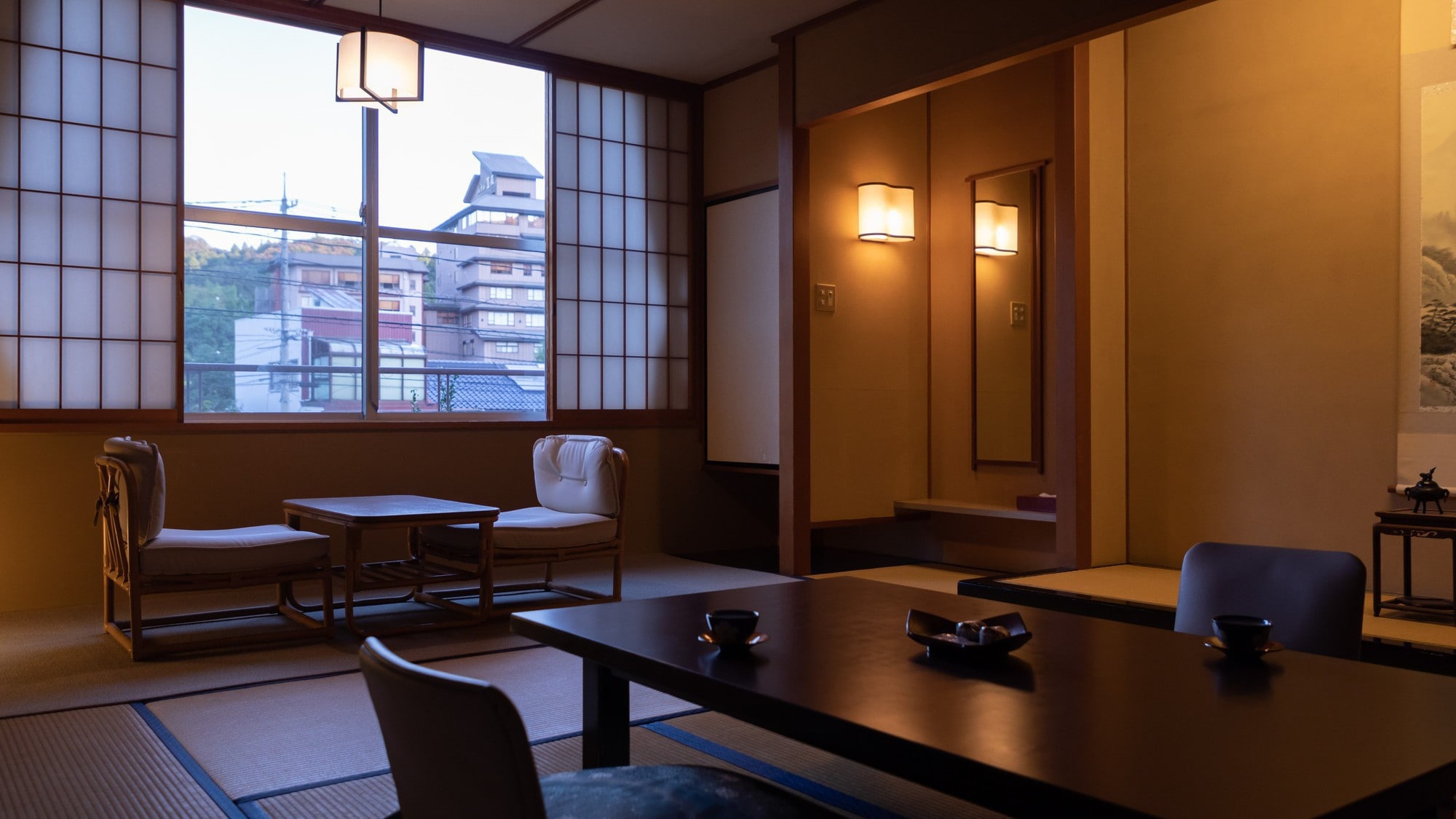 [ปลอดบุหรี่] คุณสามารถมองเห็นเมืองทามัตสึคุริออนเซ็นได้จากอาคารหลัก/ห้องพัก/ห้องสไตล์ญี่ปุ่น