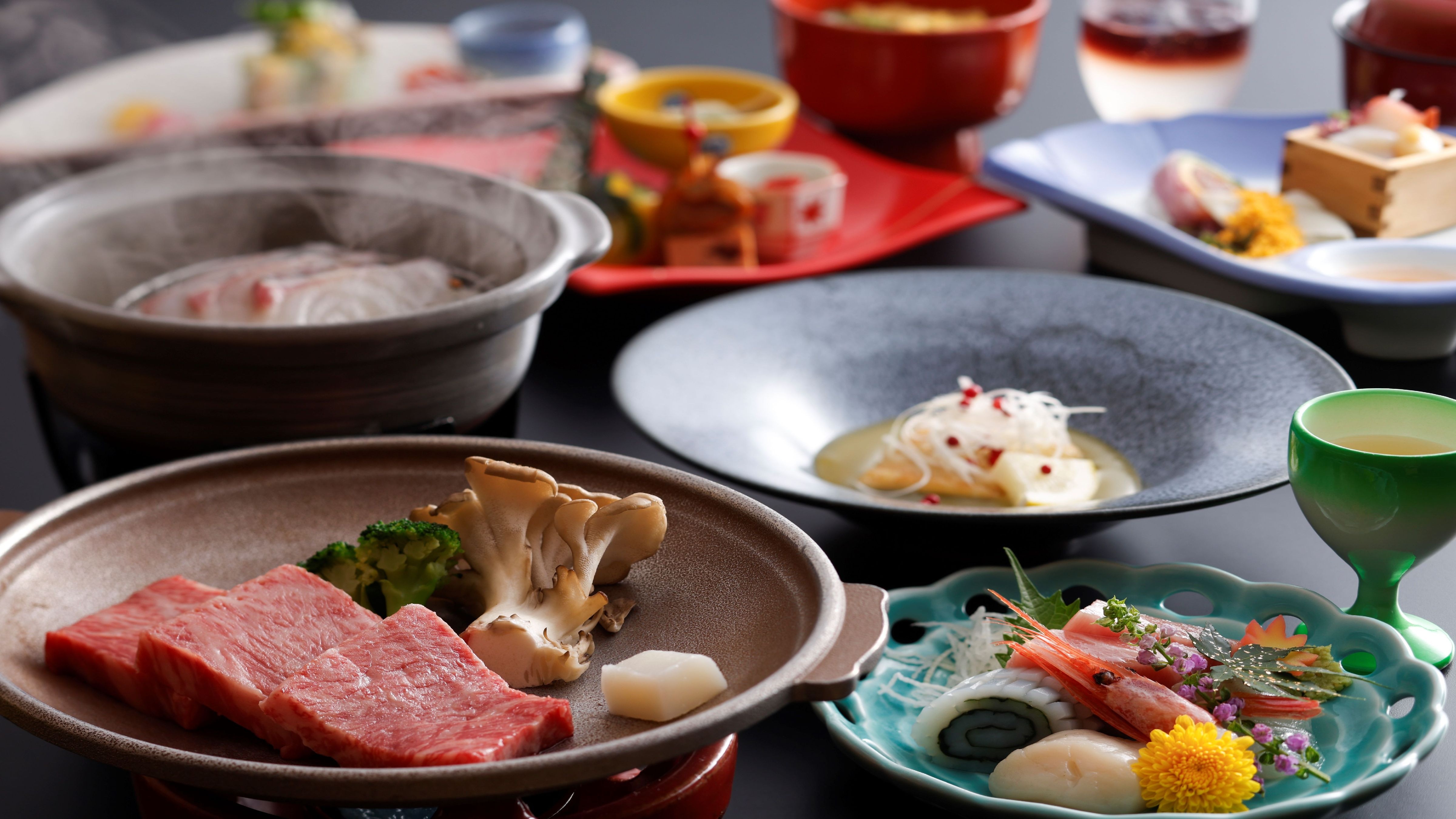 The whole Tottori Kaiseki course