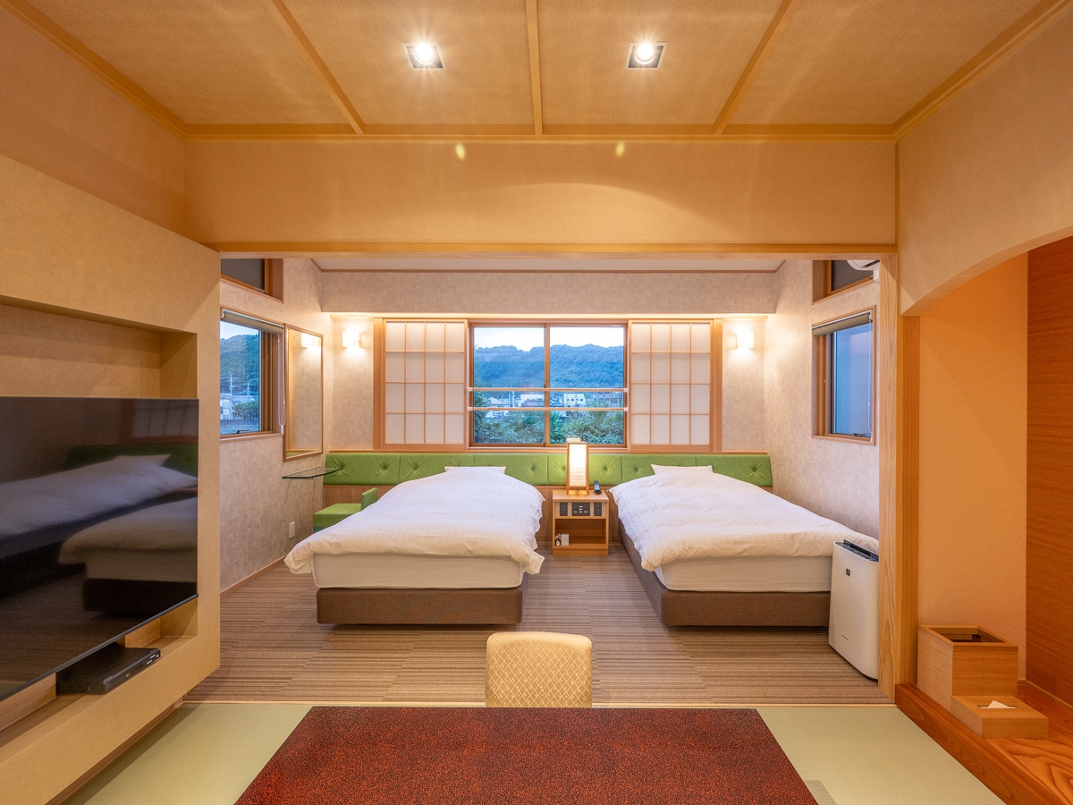 [Tòa nhà biệt lập 2 tầng/lol] <Phòng đôi/Không hút thuốc> Phòng đôi bán đôi Simmons ở tầng 2 (120x200) x 2