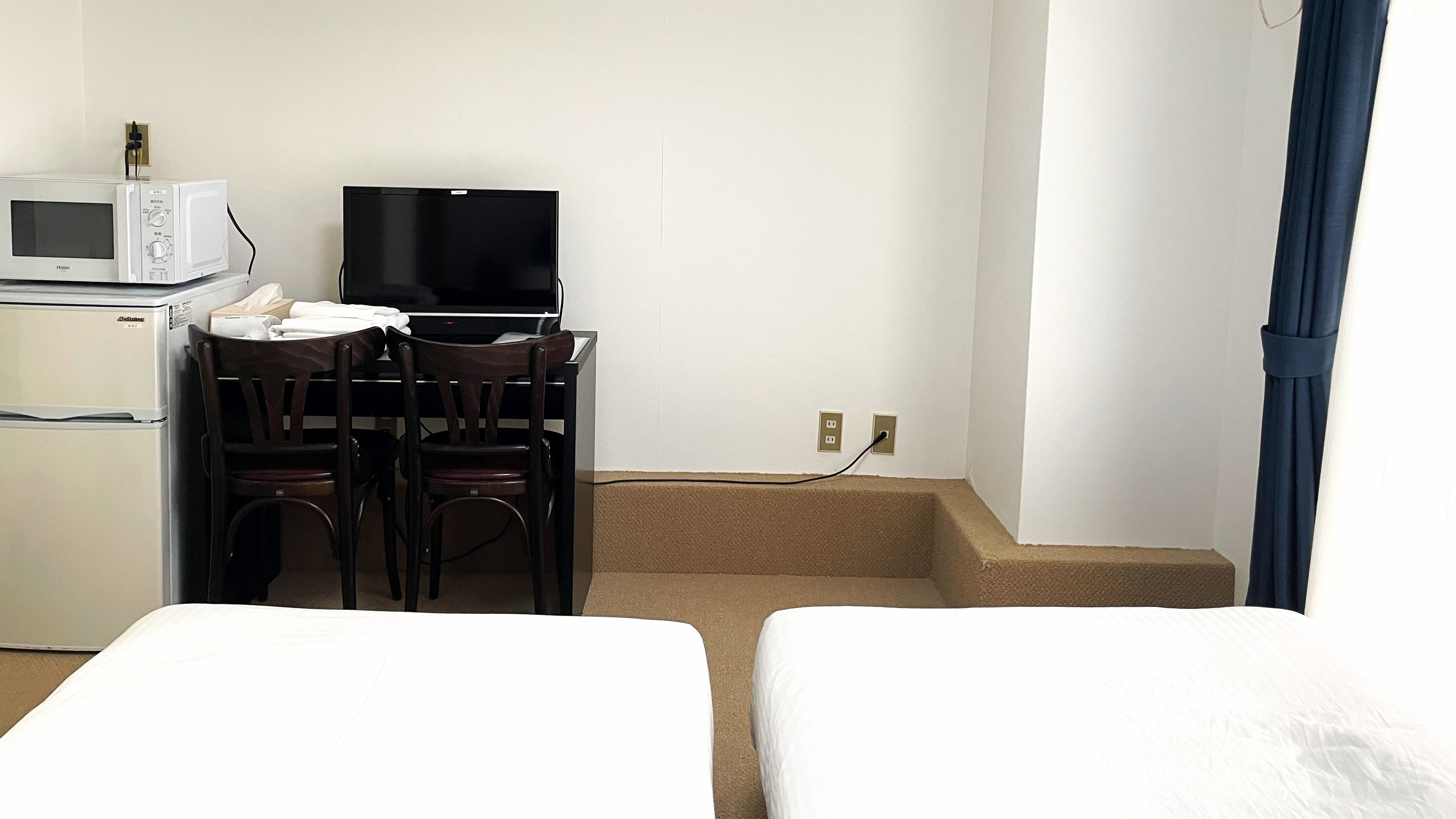 【客室】ツインルーム／全室禁煙／広々19平米／全室バストイレ付セパレート