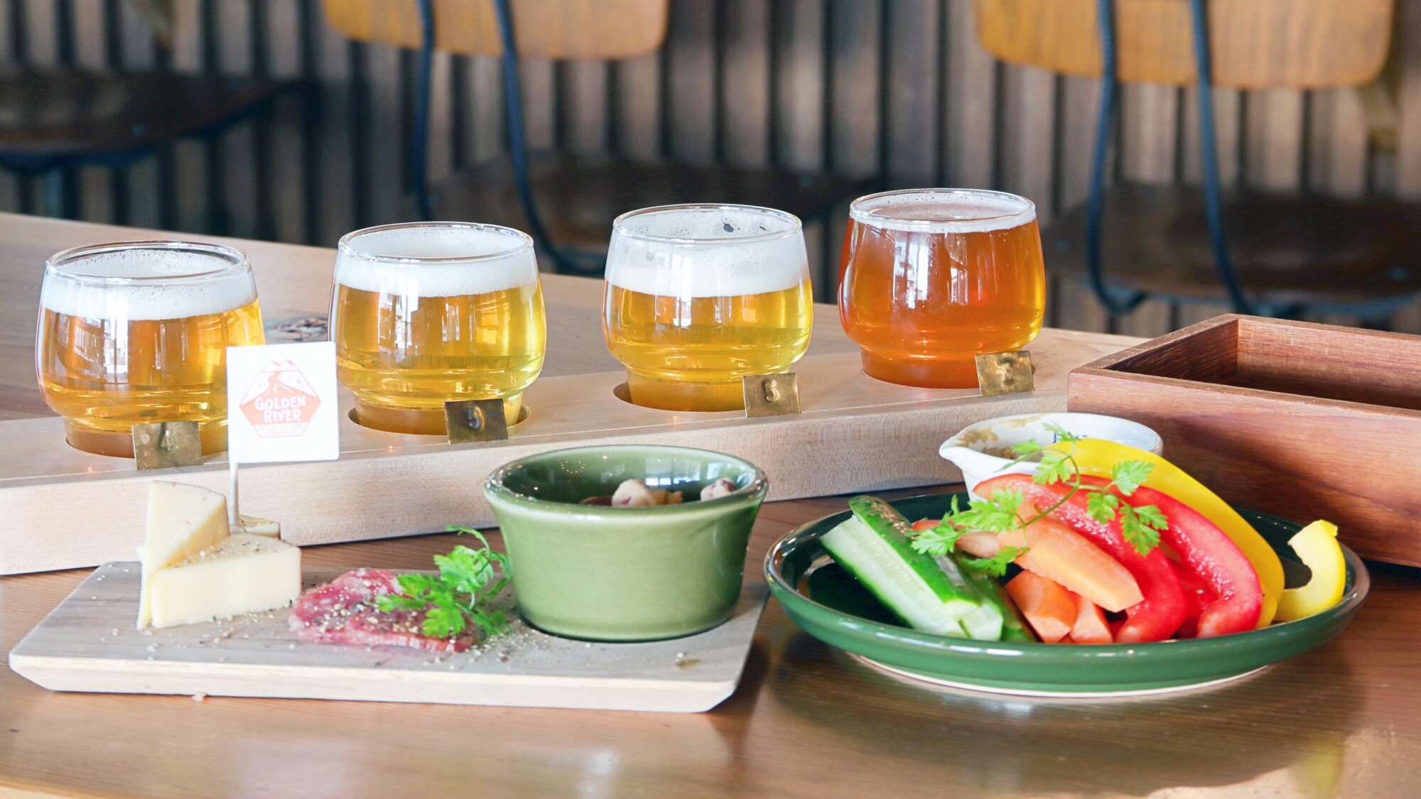 [Beer flight + snack set]