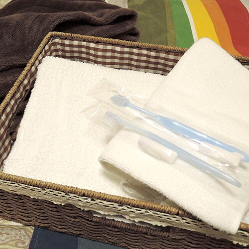 *[Room amenities] Various towels, toothbrush sets, etc. are provided.