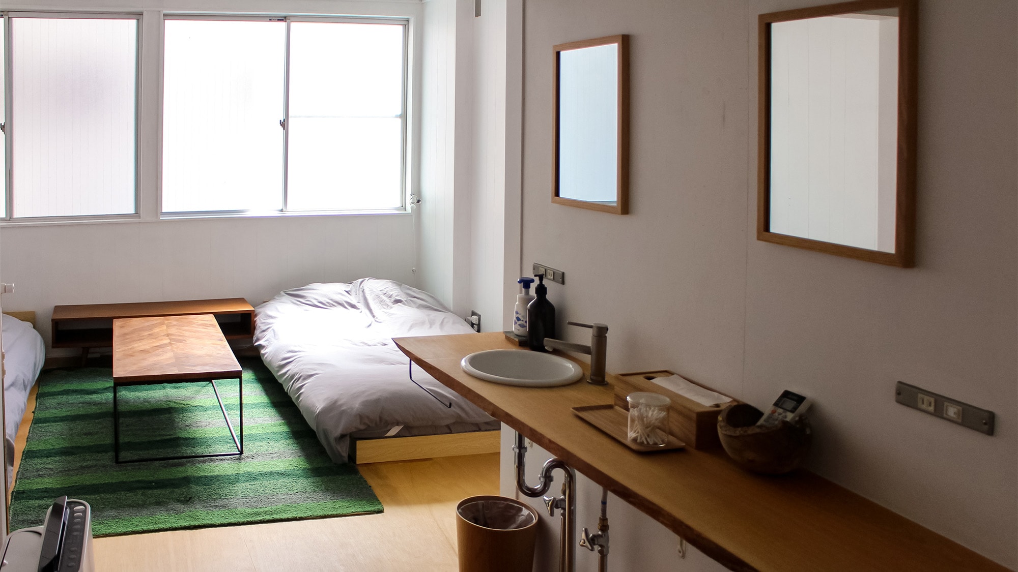 ・[Private room example] 2 single beds + extra bed