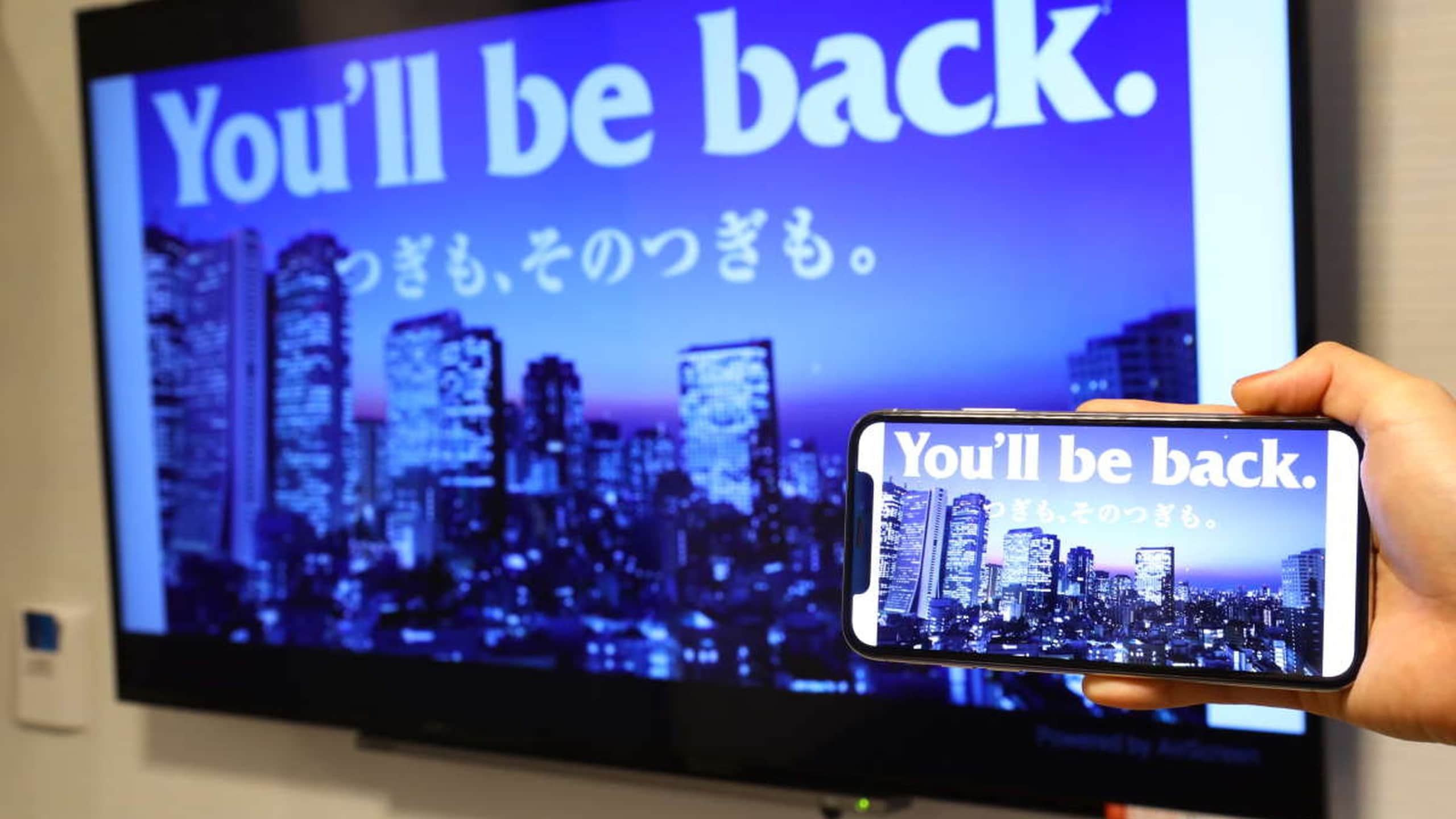 (TV with mirroring function) Mirroring that allows you to display videos and photos from your smartphone on a TV