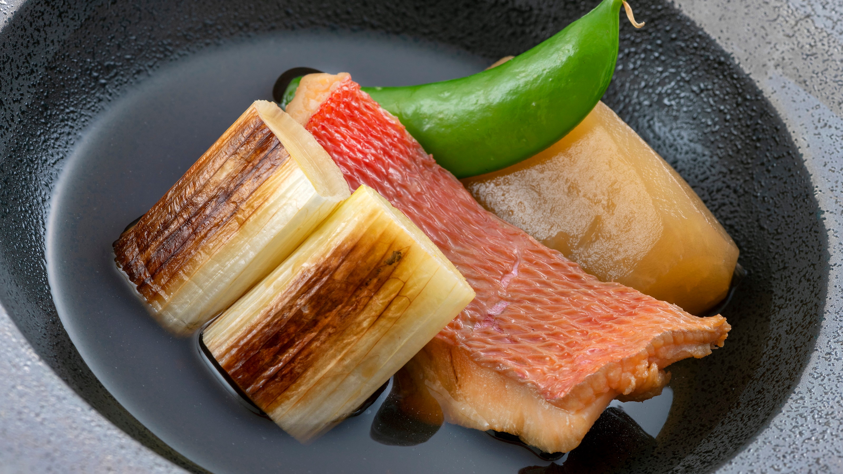 Simmered red snapper