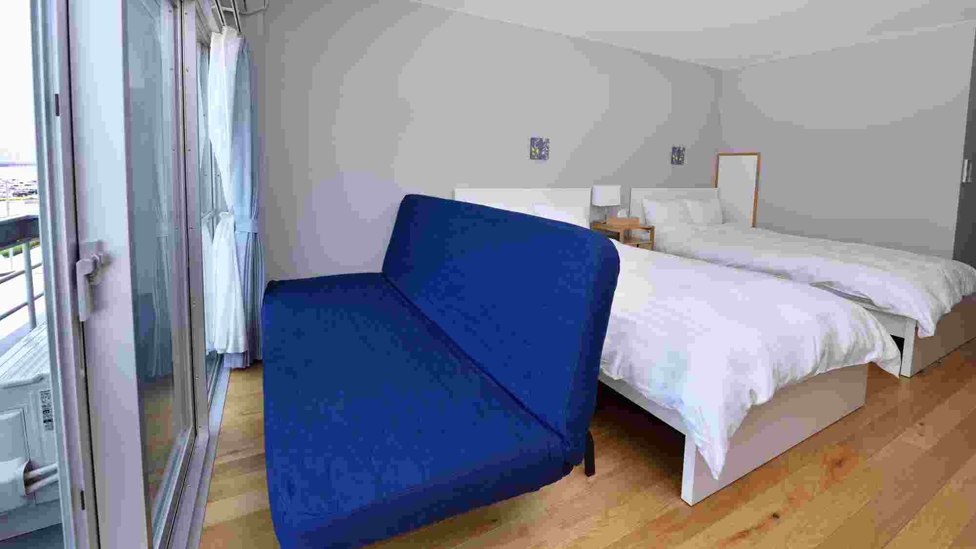 Kamar twin untuk 3 orang [bebas rokok, kamar mandi unit]