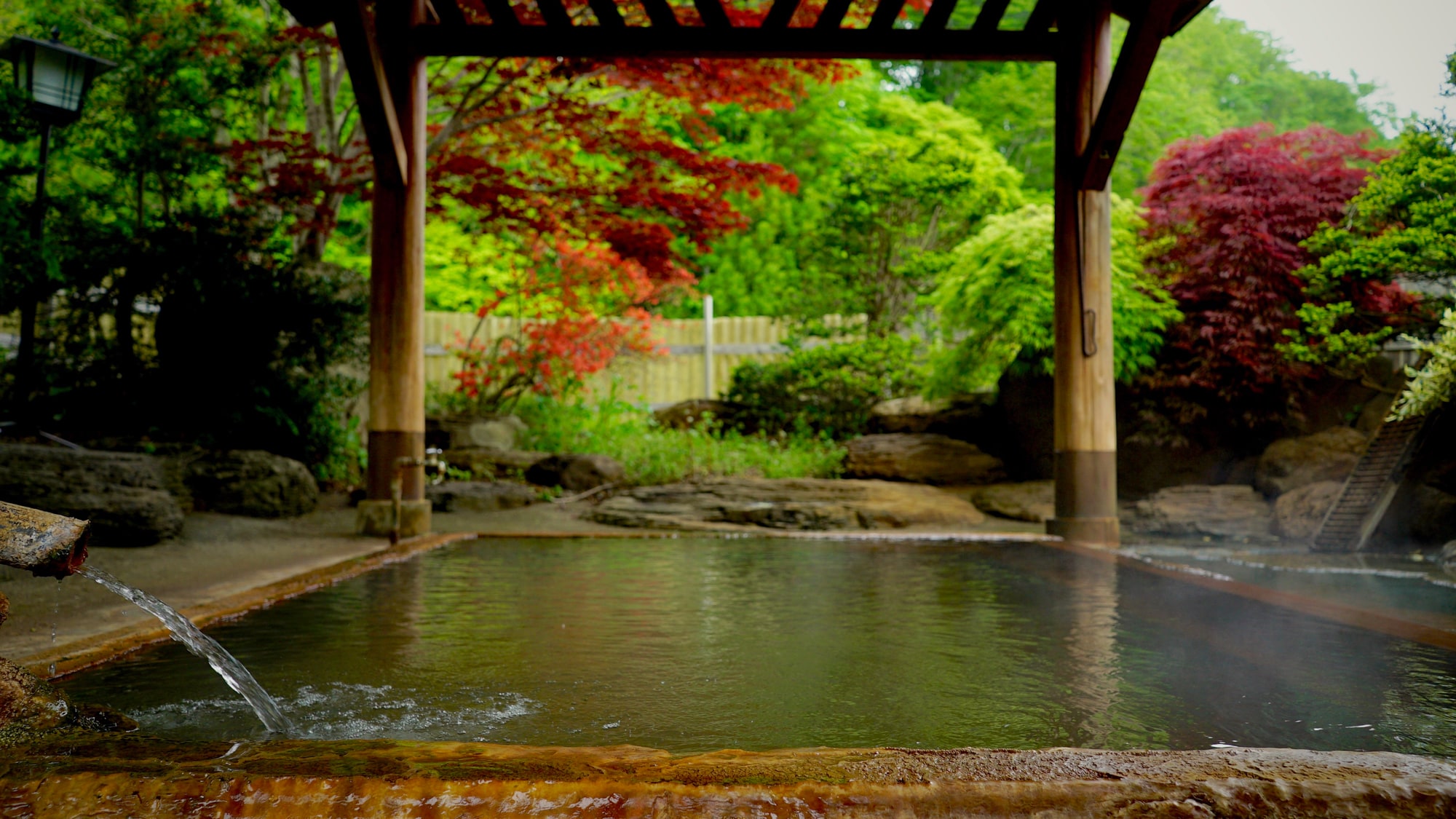 * Mixed bathing open-air bath autumn
