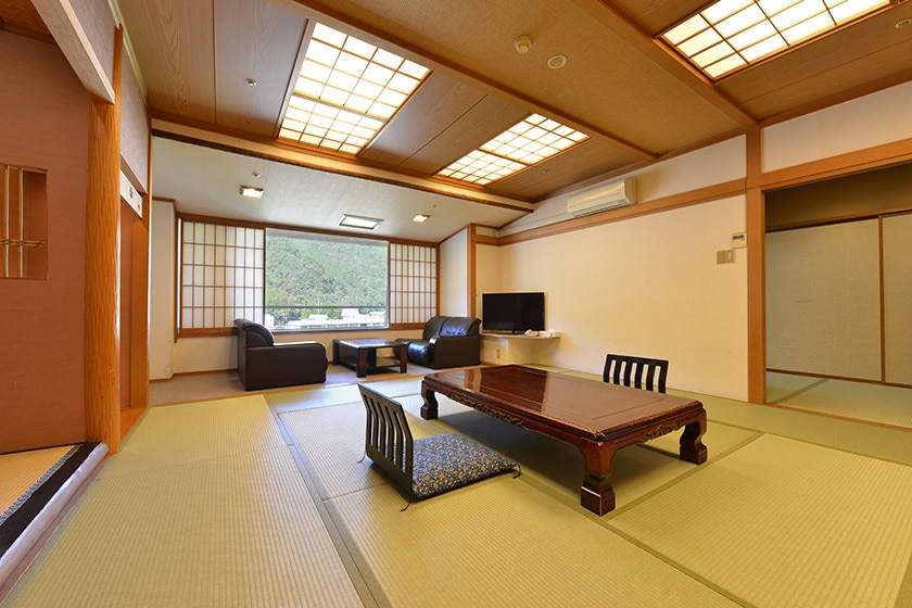 Superior Japanese-style room with 2 rooms and indoor bath (Gekkokan, river side)