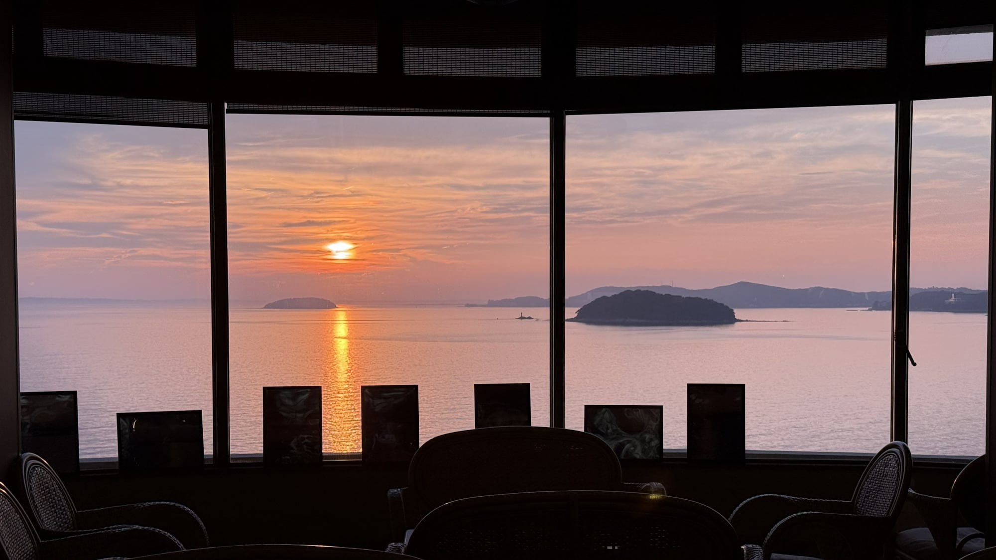 Evening view from the lobby