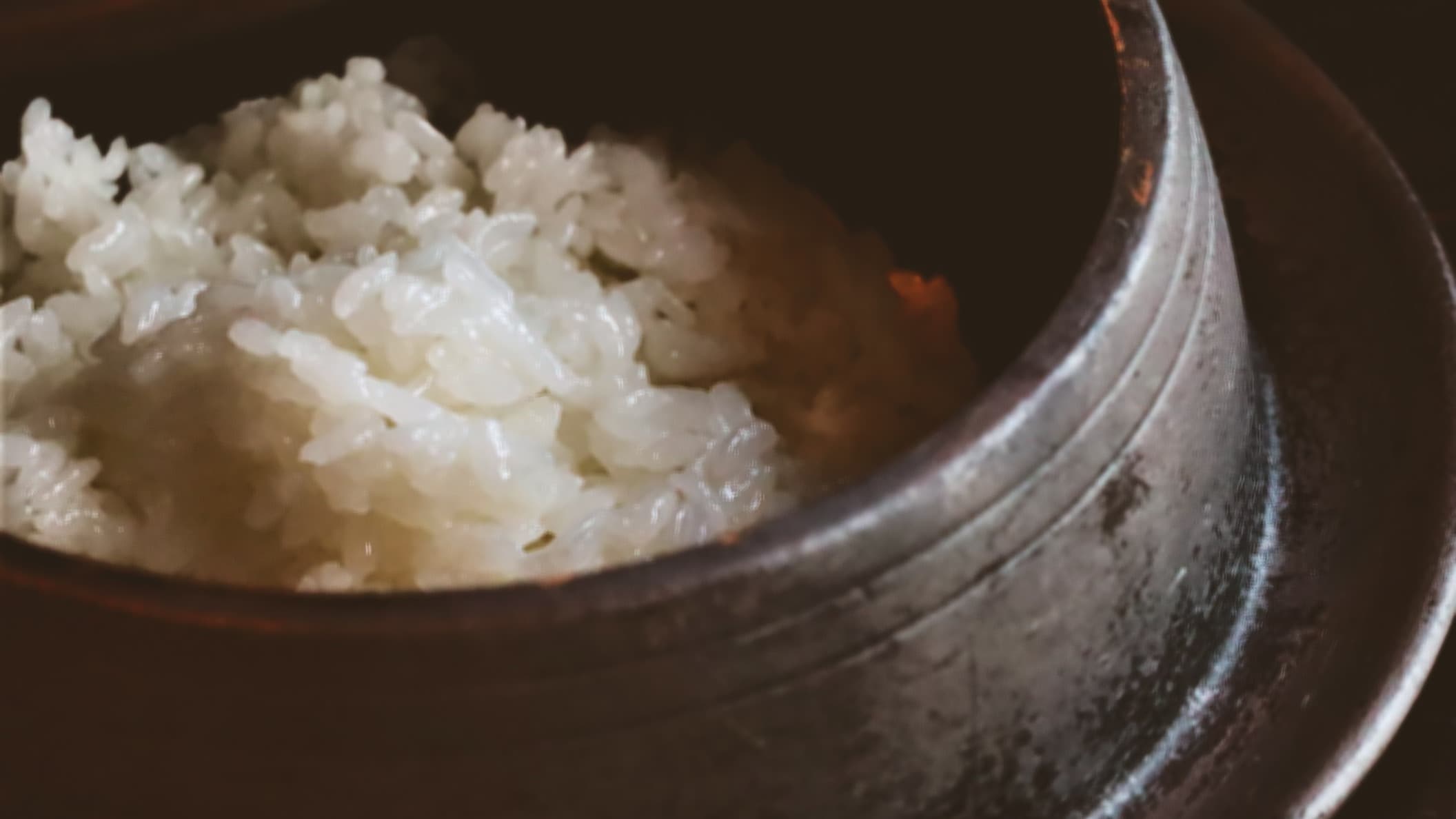 Rice cooked in Nambu ironware