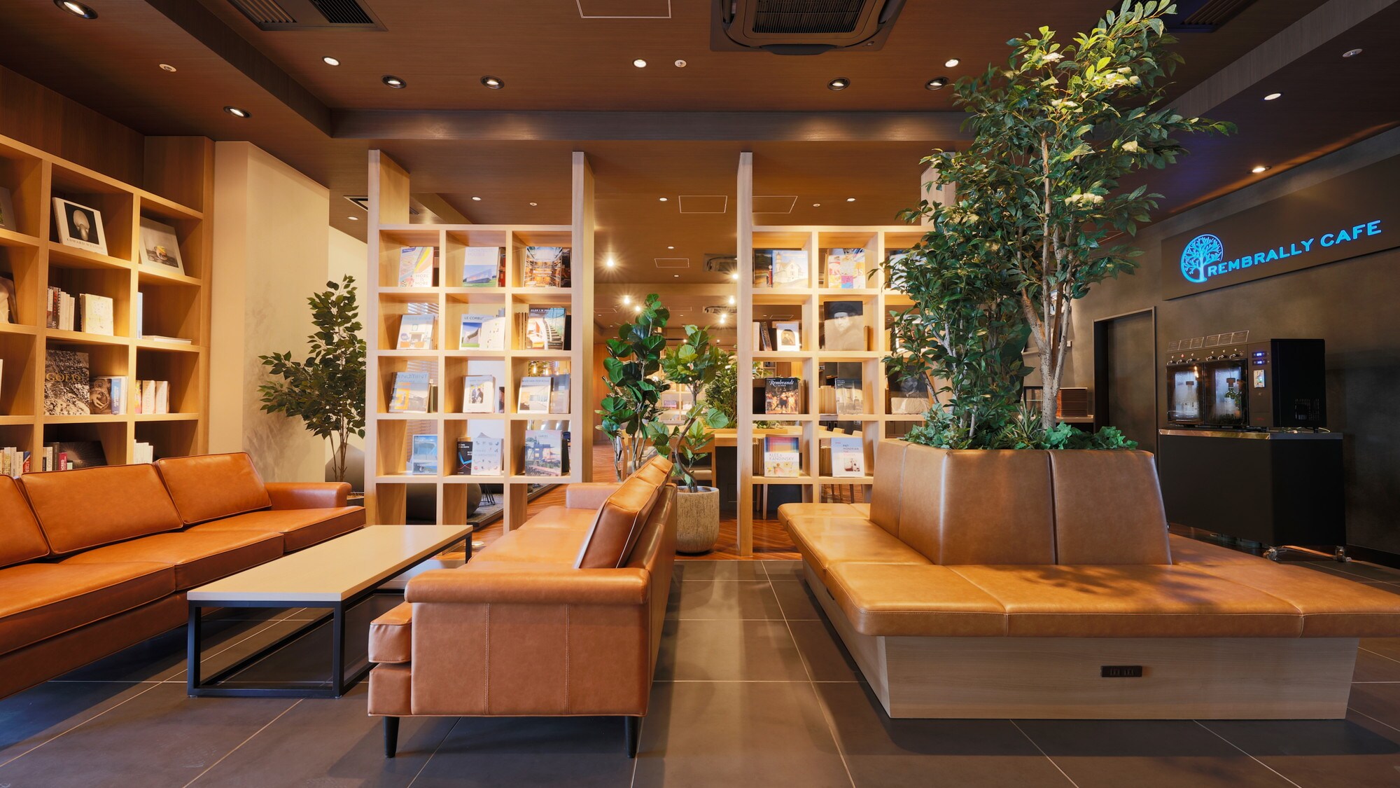 [Lobby] A relaxing space with a calming atmosphere that exudes the warmth of nature.