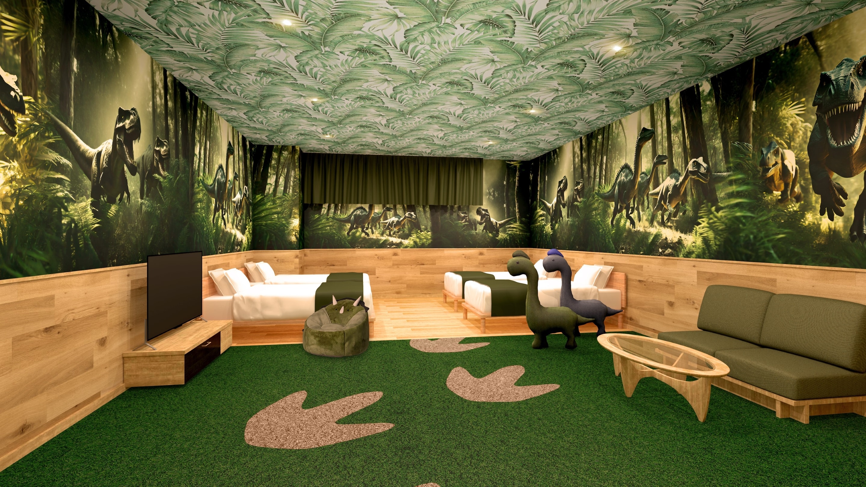 Superior Western-style Fourth Dinosaur Room *Example of a guest room
