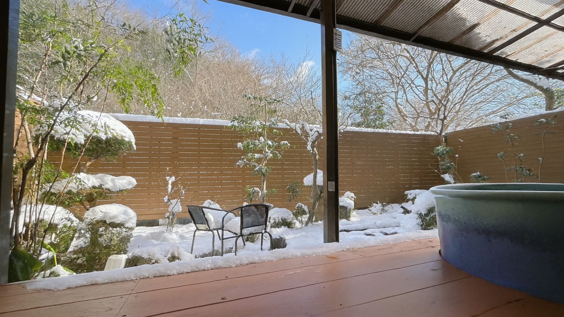 【雪景色】露天風呂