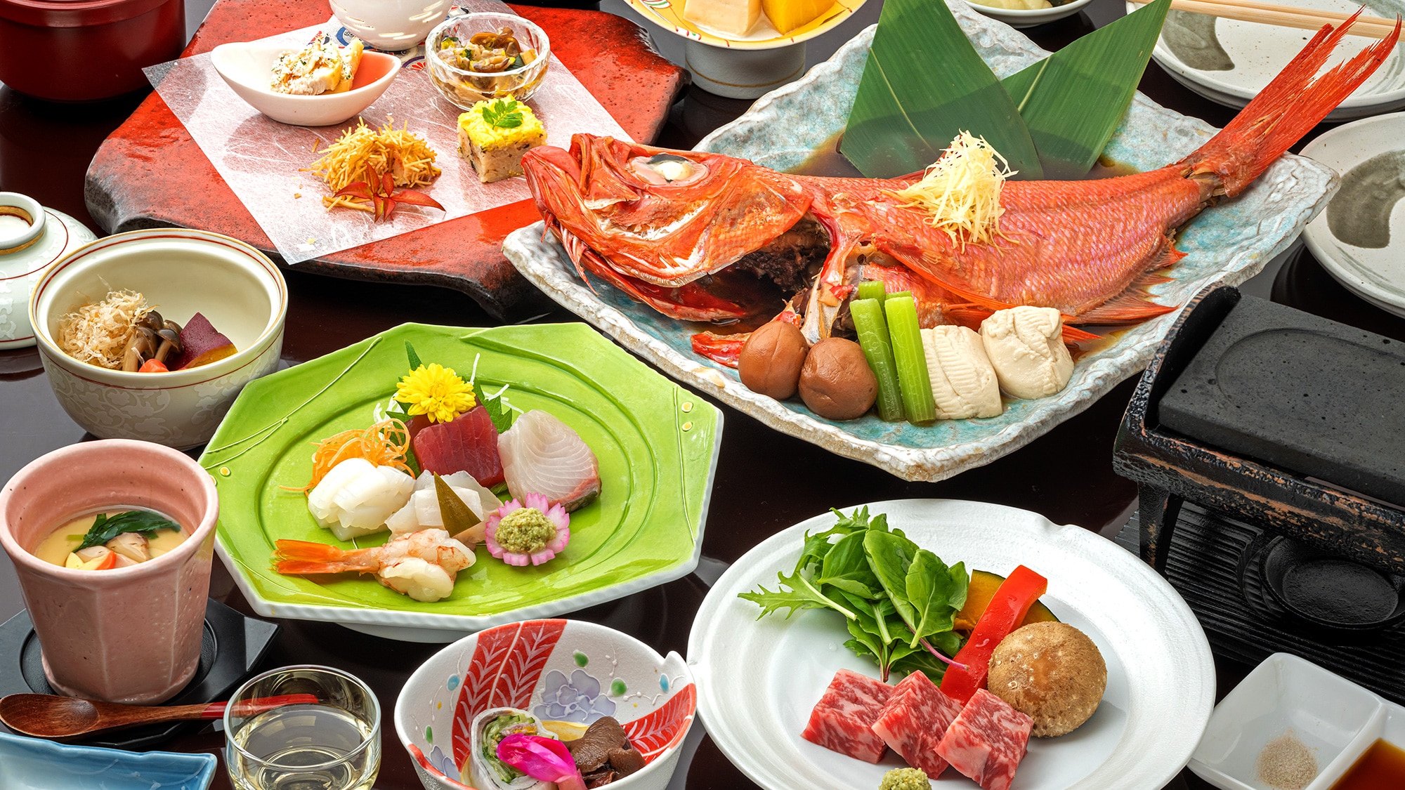 [ Yuyado Ichibanchi Basic Kaiseki Atami ตามฤดูกาล Kaiseki]