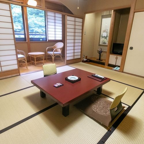 Guest room overlooking the Shima River