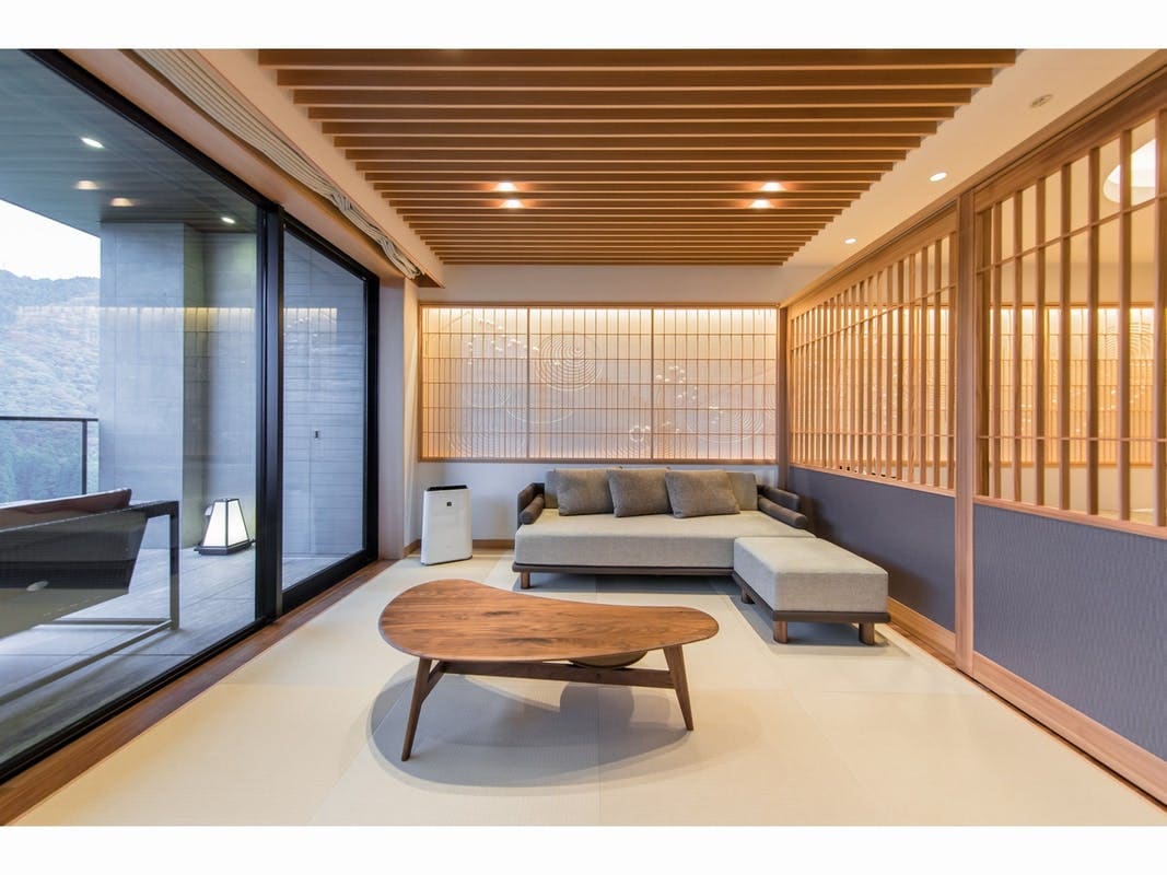[Onsen open-air bath, villa, Japanese-Western style room] (semi-suite) [No smoking]
