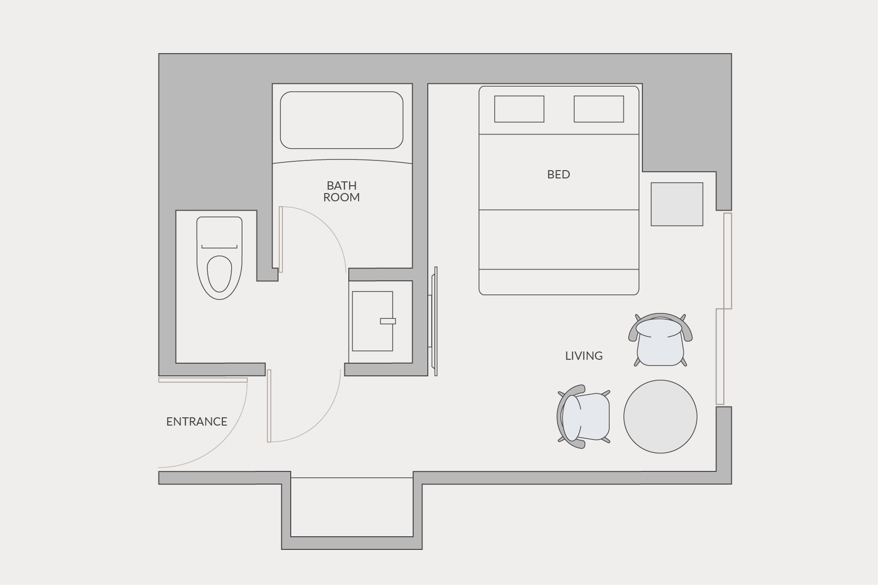 Queen room layout image