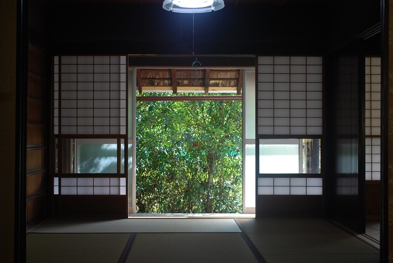Inside the building