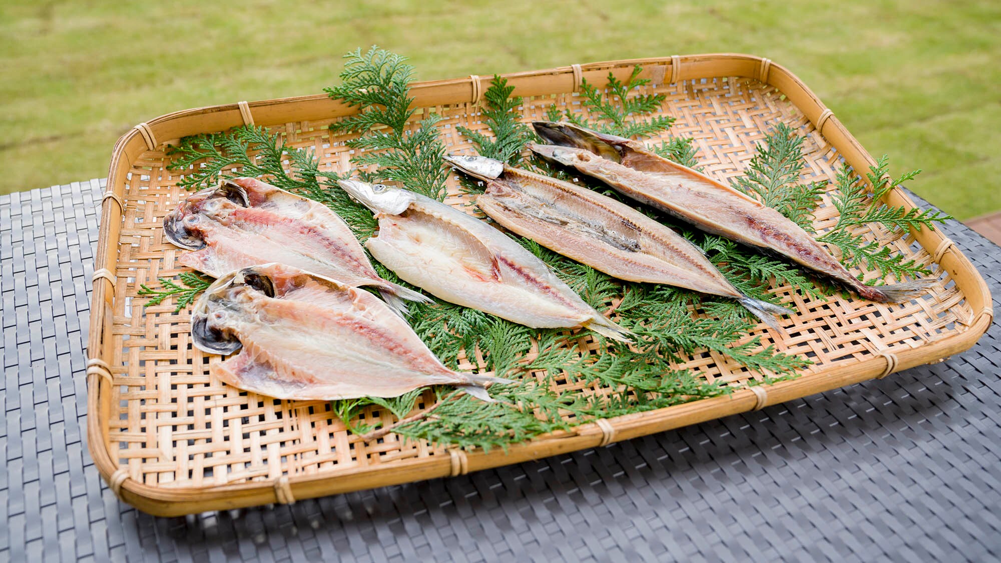 [Breakfast] Japanese breakfast example: Local Chiba dried fish prepared randomly according to the season