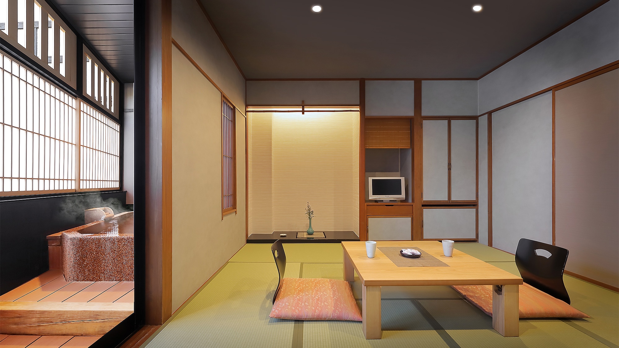 Japanese-style room B type with semi-open-air bath (non-smoking) <Airweave>