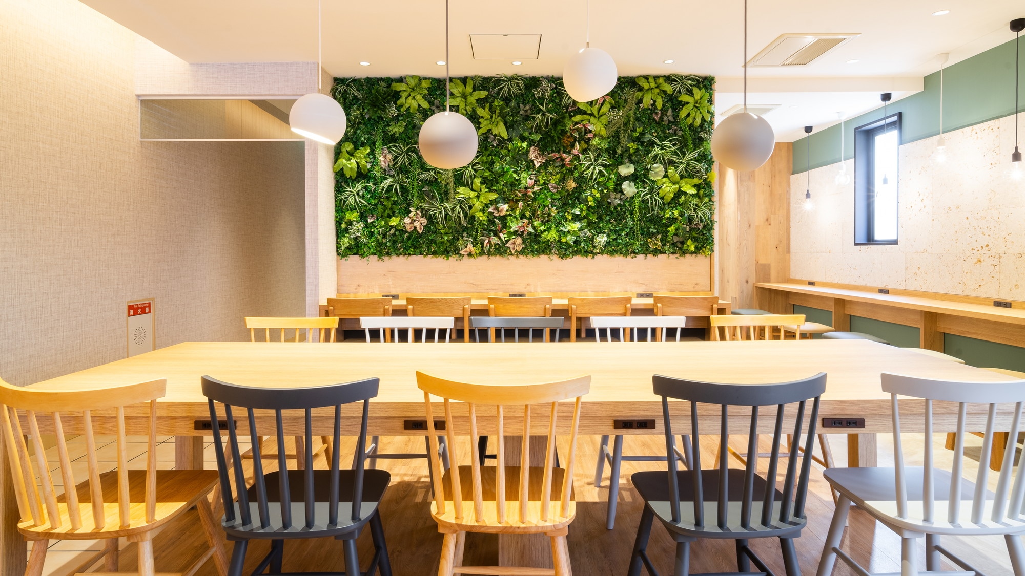 A bright lounge for reading or working