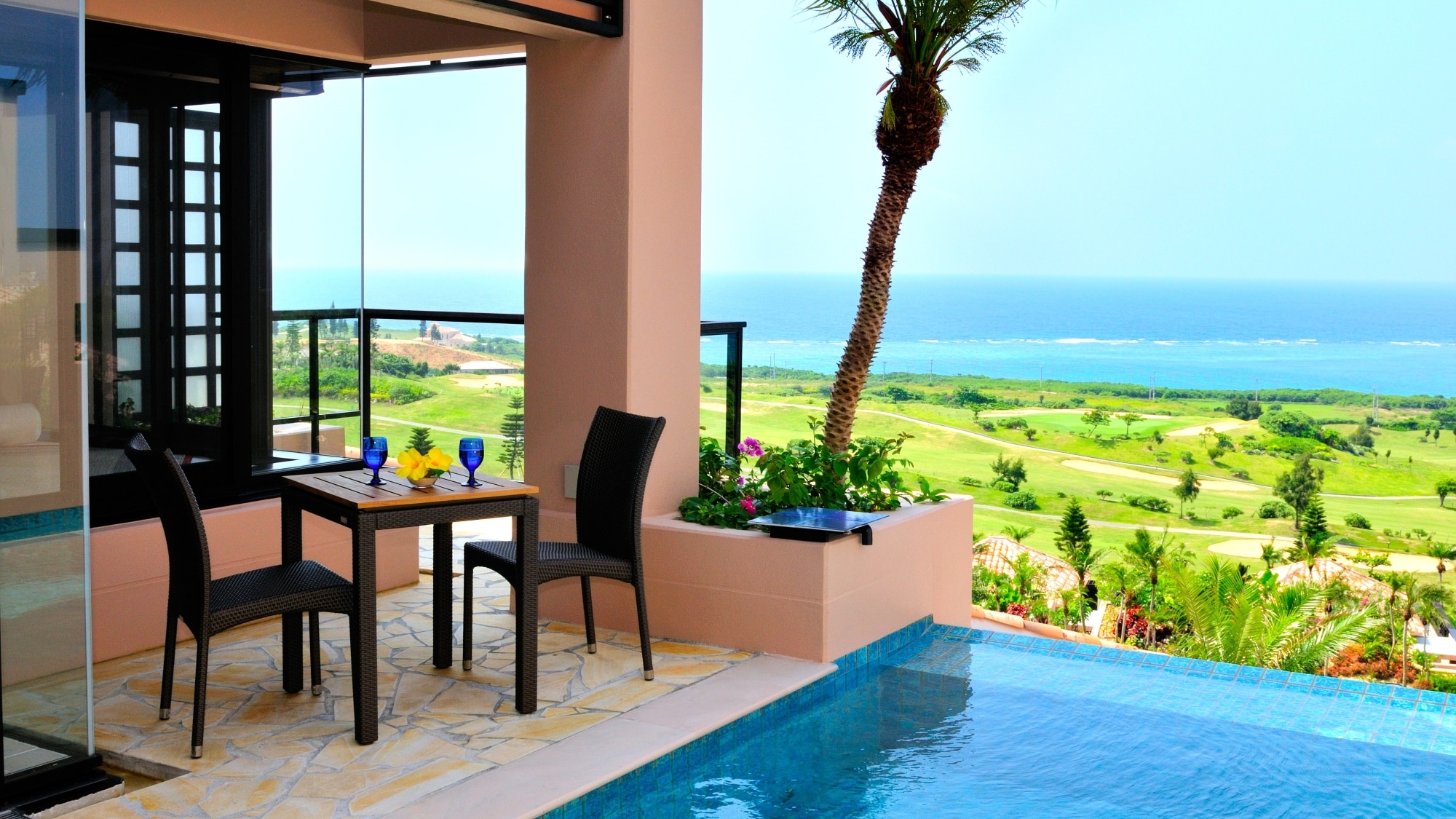 [Pool Villa Lagoon Suite Double Room (designated 3F)] View from the guest room (*The photo is an image)