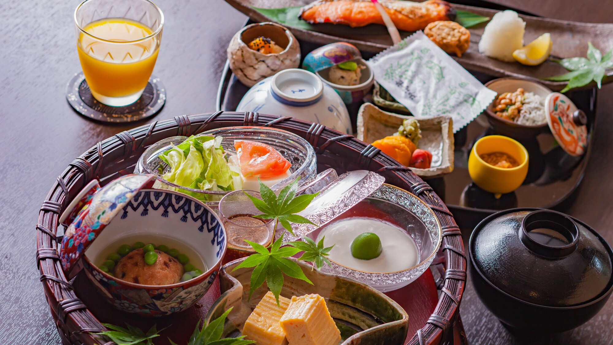 [Breakfast example] A refreshing morning breakfast surrounded by the soft light and whispers of Kinu