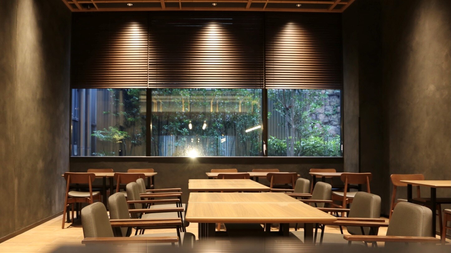 The restaurant is located on the first floor of the hotel.