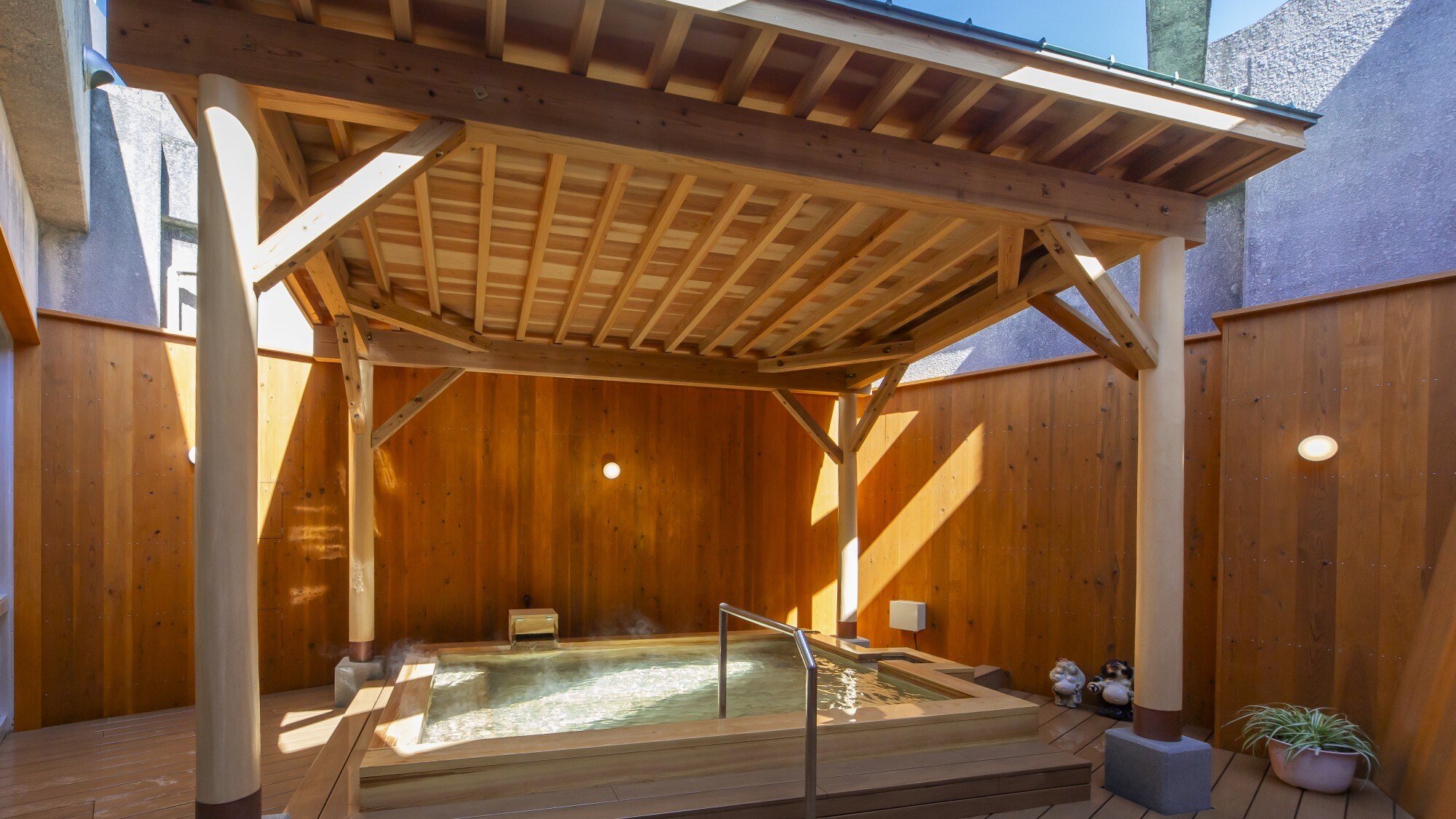 Wooden open-air bath