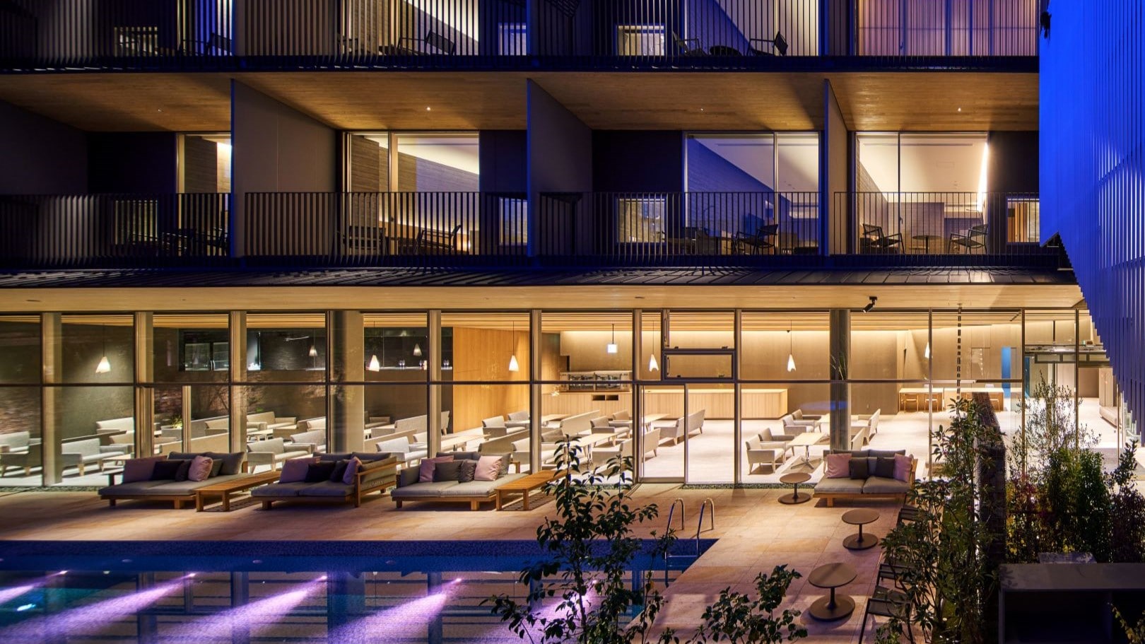 New building exterior night 169