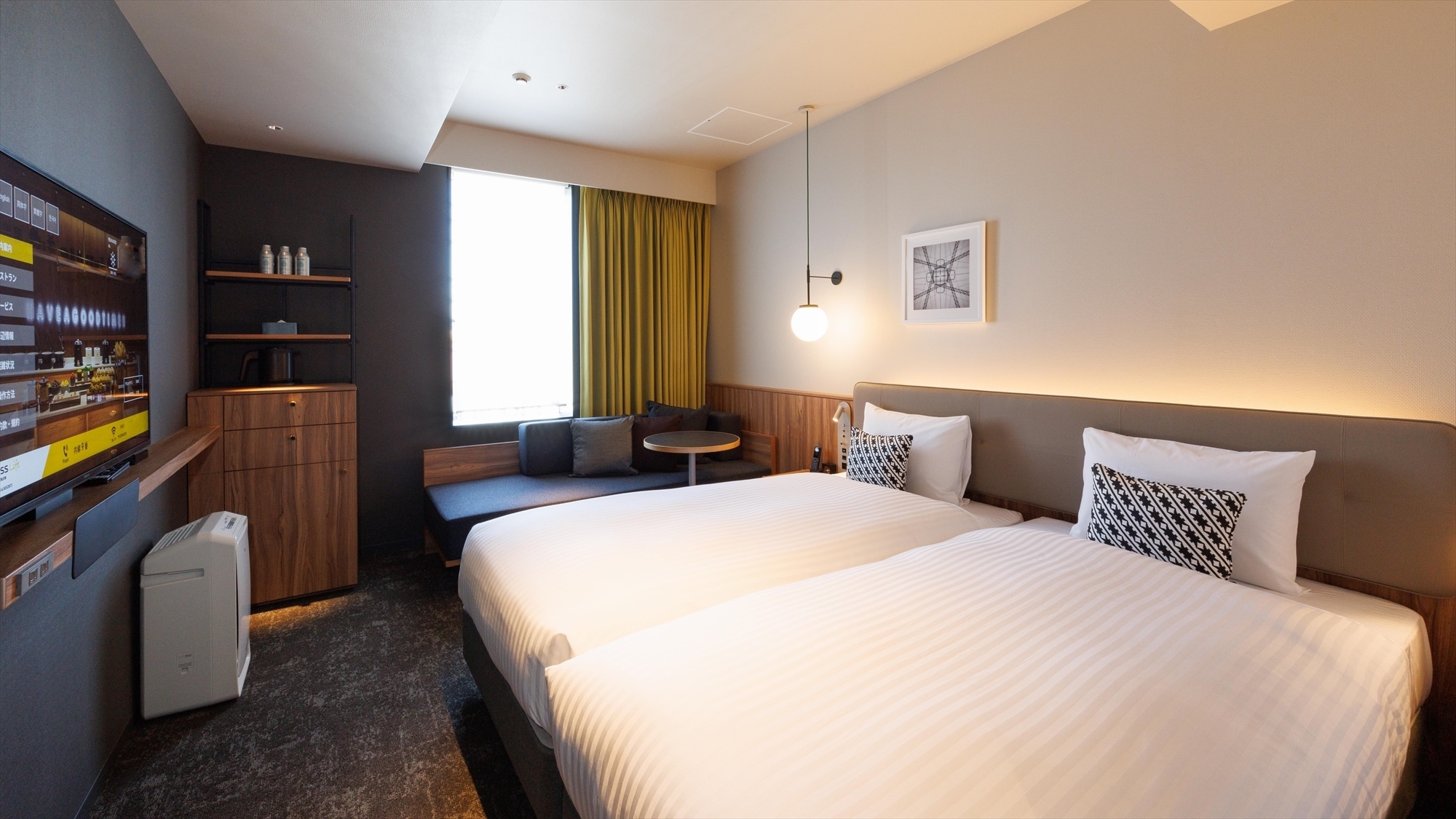 [Comfort twin with sofa bed] A simple twin room that is useful for business use.