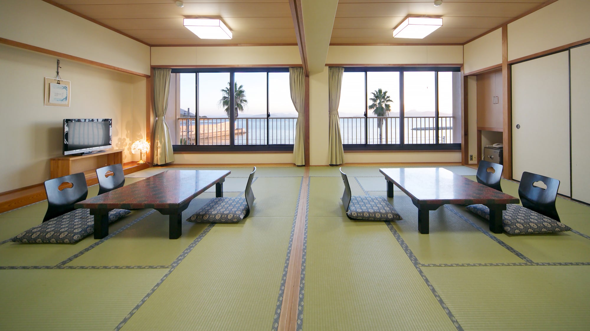 Ocean view Japanese-style room with 24 tatami mat bath and toilet (example)