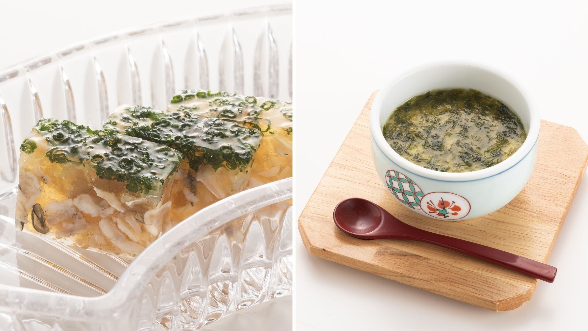 << Attached >> Nikogori & << Steamed >> Fuku Shirako Tofu Chawanmushi Blue Ankake