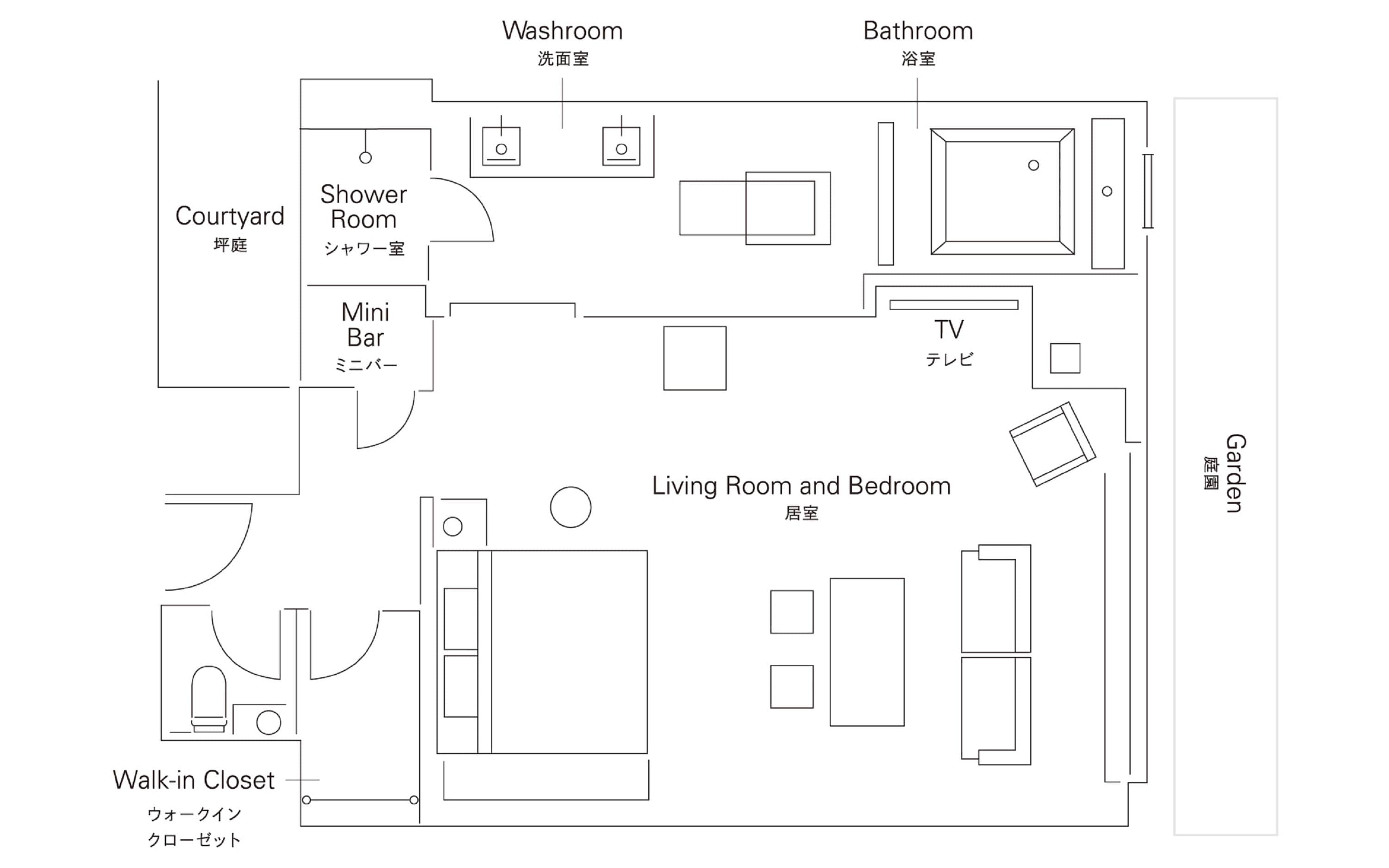 Terrace suite double floor plan image