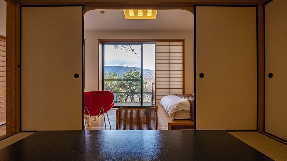 <35m2 type> [With open-air bath (2 rooms only)] Japanese-Western room with a view of the somma