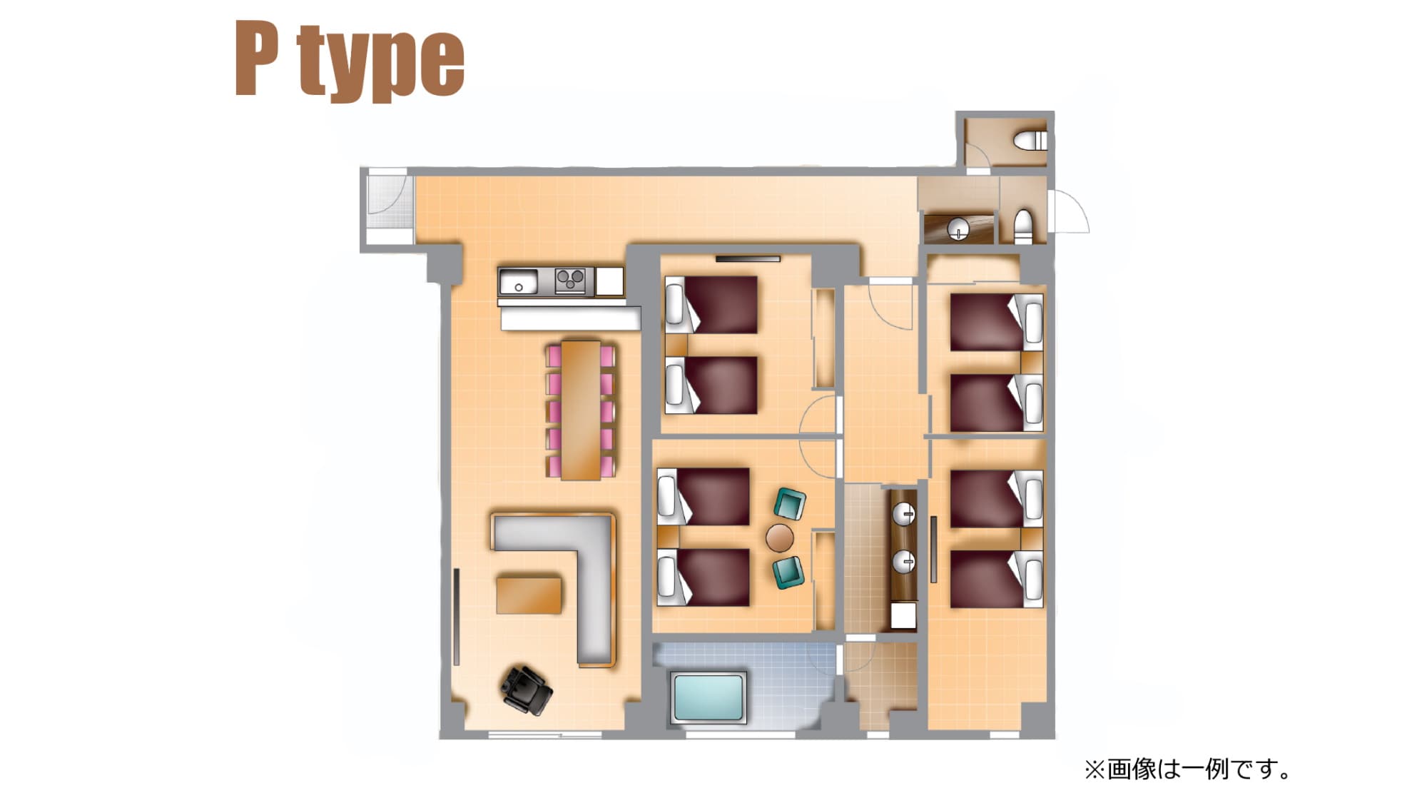 Premium room floor plan *This is an example.