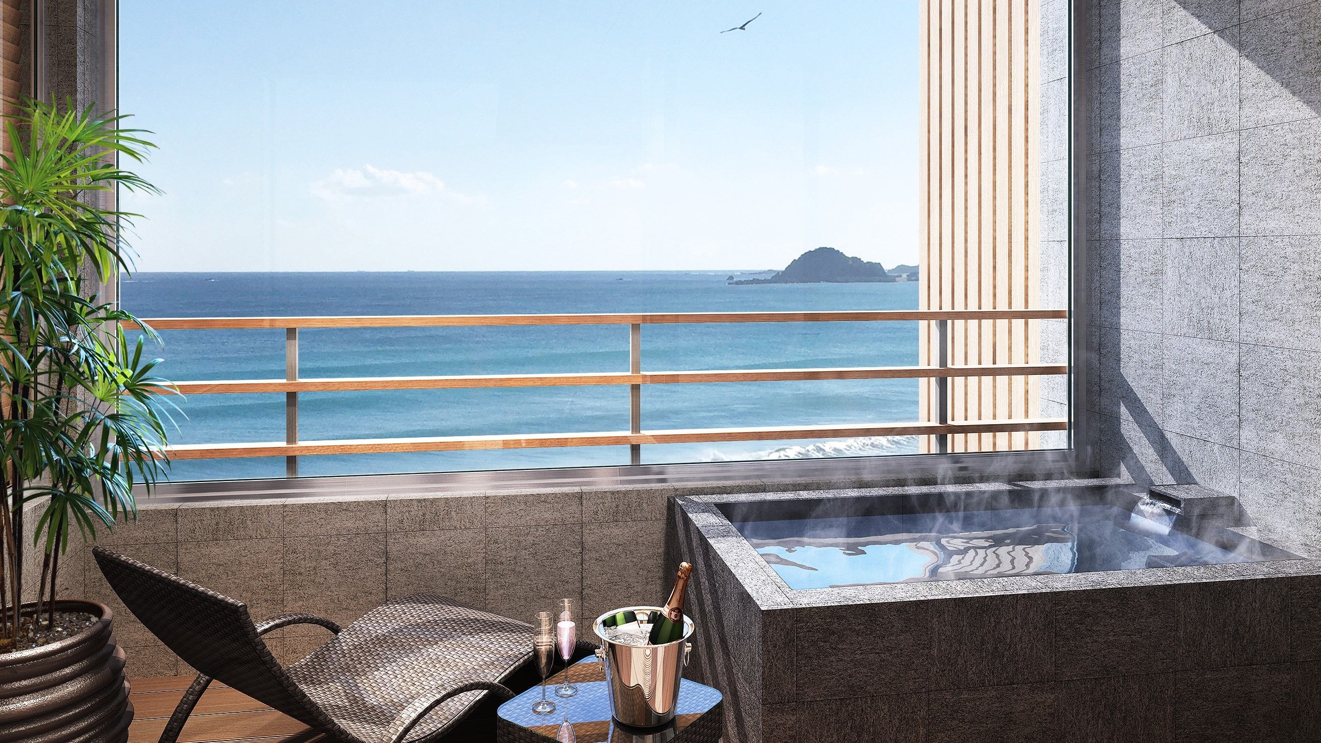 Premium floor "Luxury Suite" open-air bath