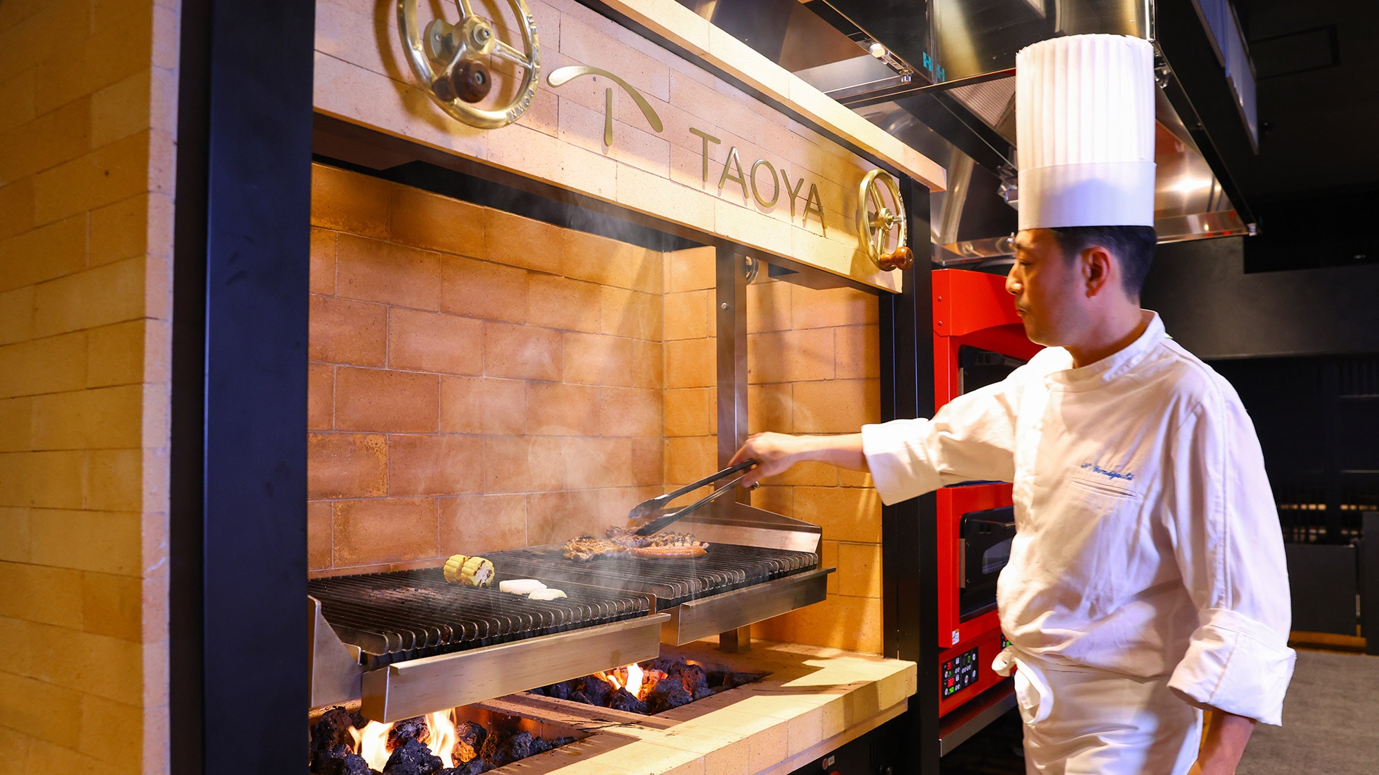 Dinner buffet with live kitchen
