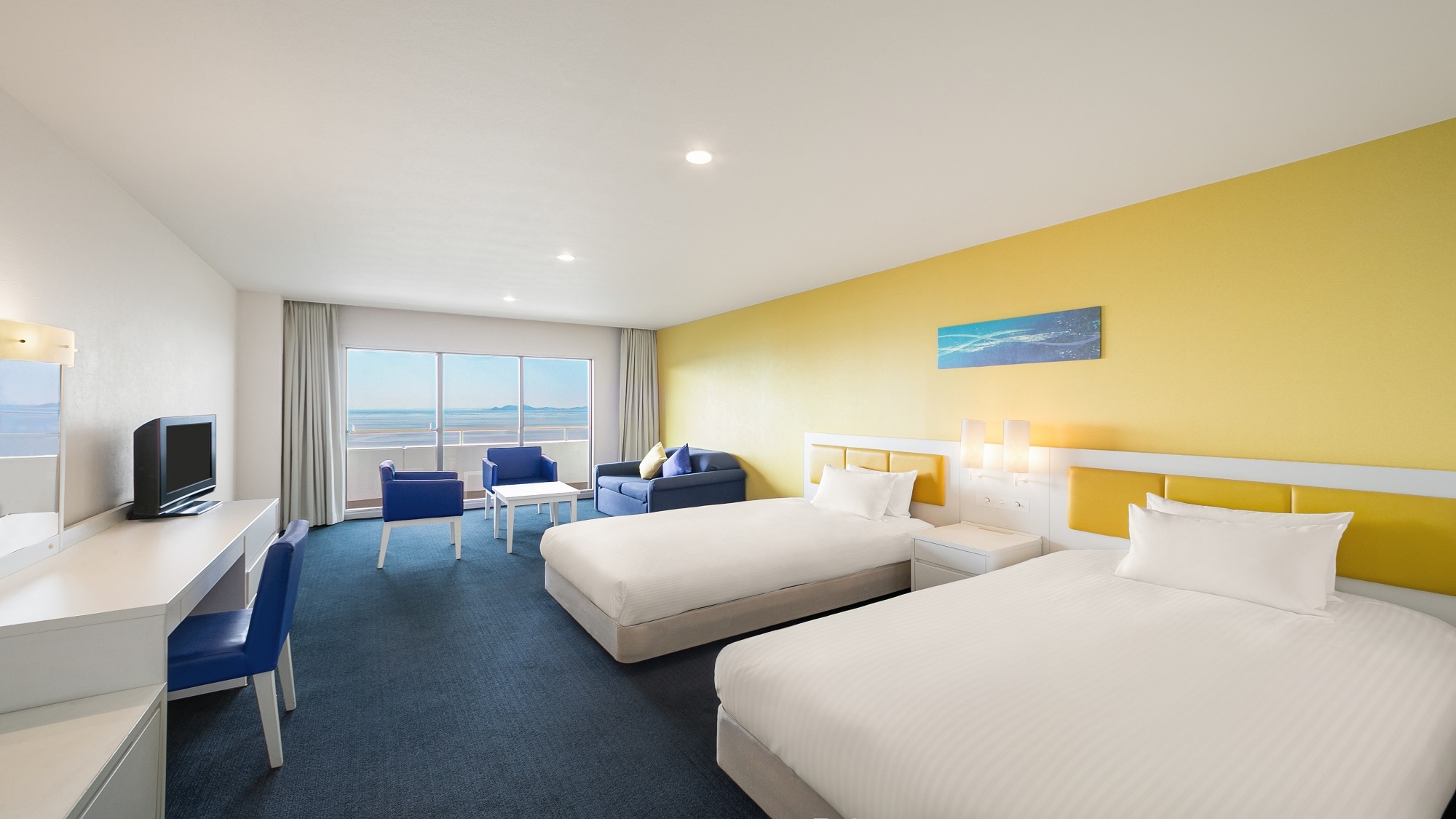 Standard Twin (Mediterranean style) + 1 bed Ocean view