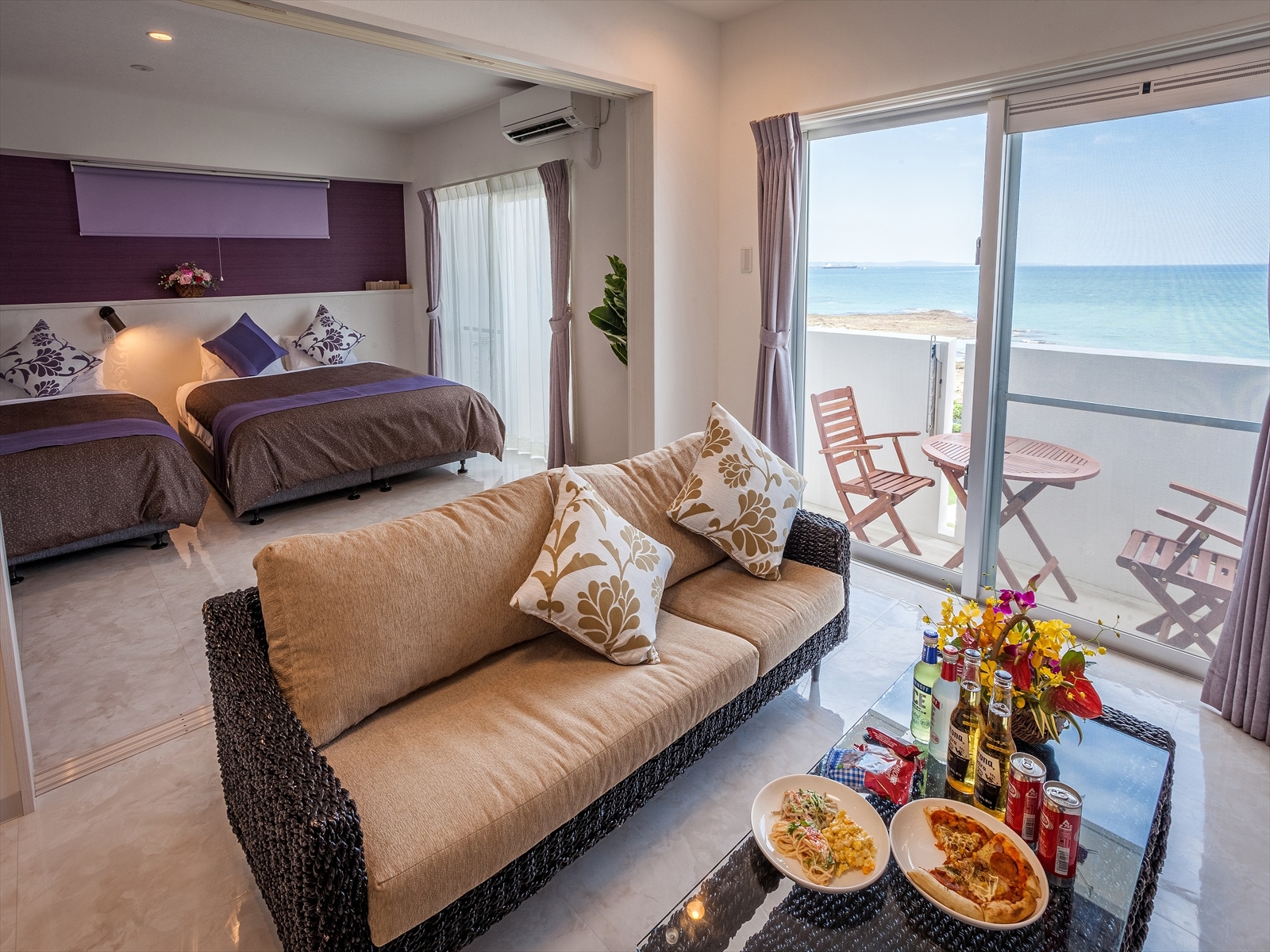 [Sunrise Suite] [Top floor ocean view 54㎡, can accommodate 5 people] - Living room