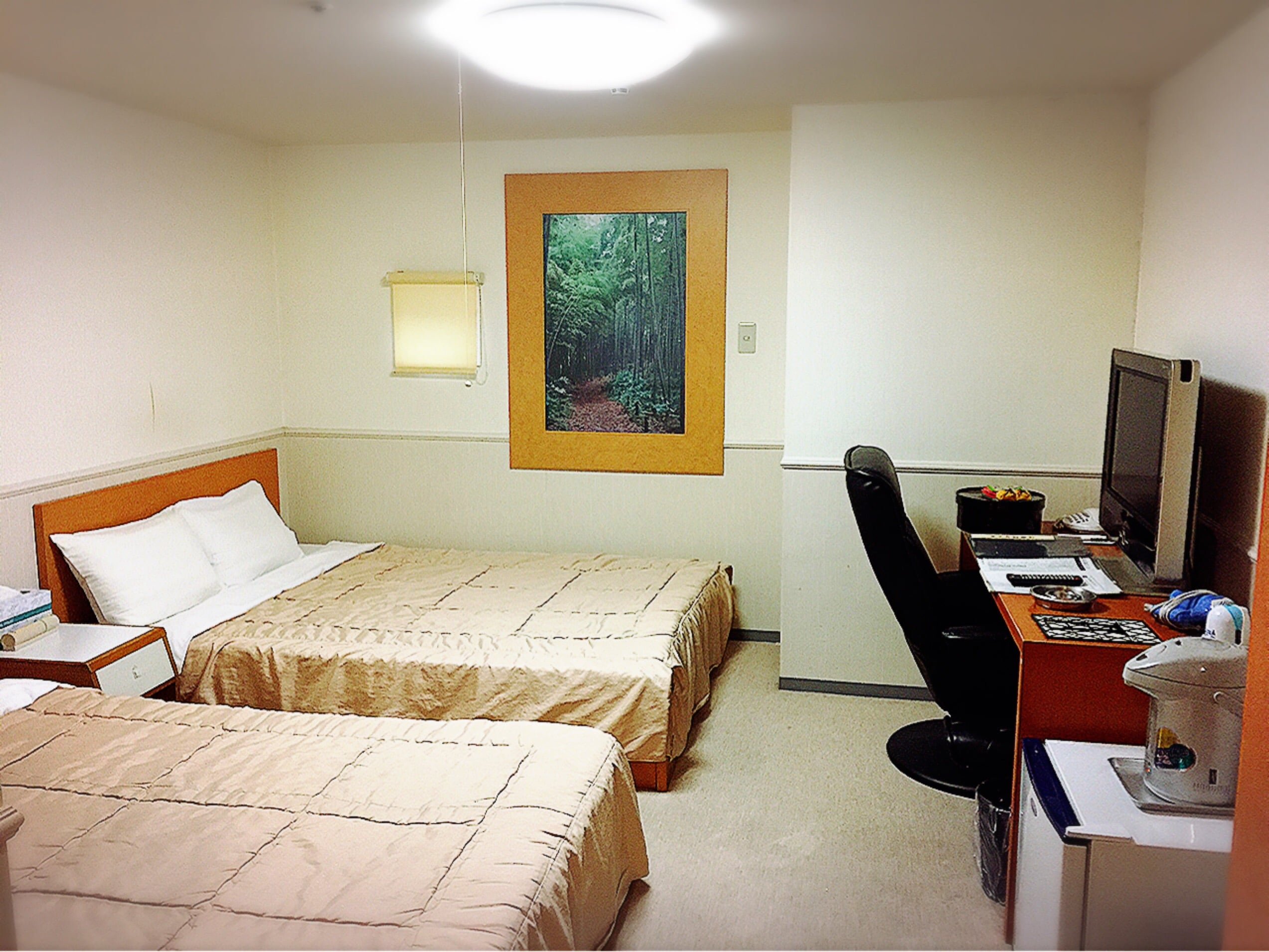 [Western-style twin room/small window] Guest room example