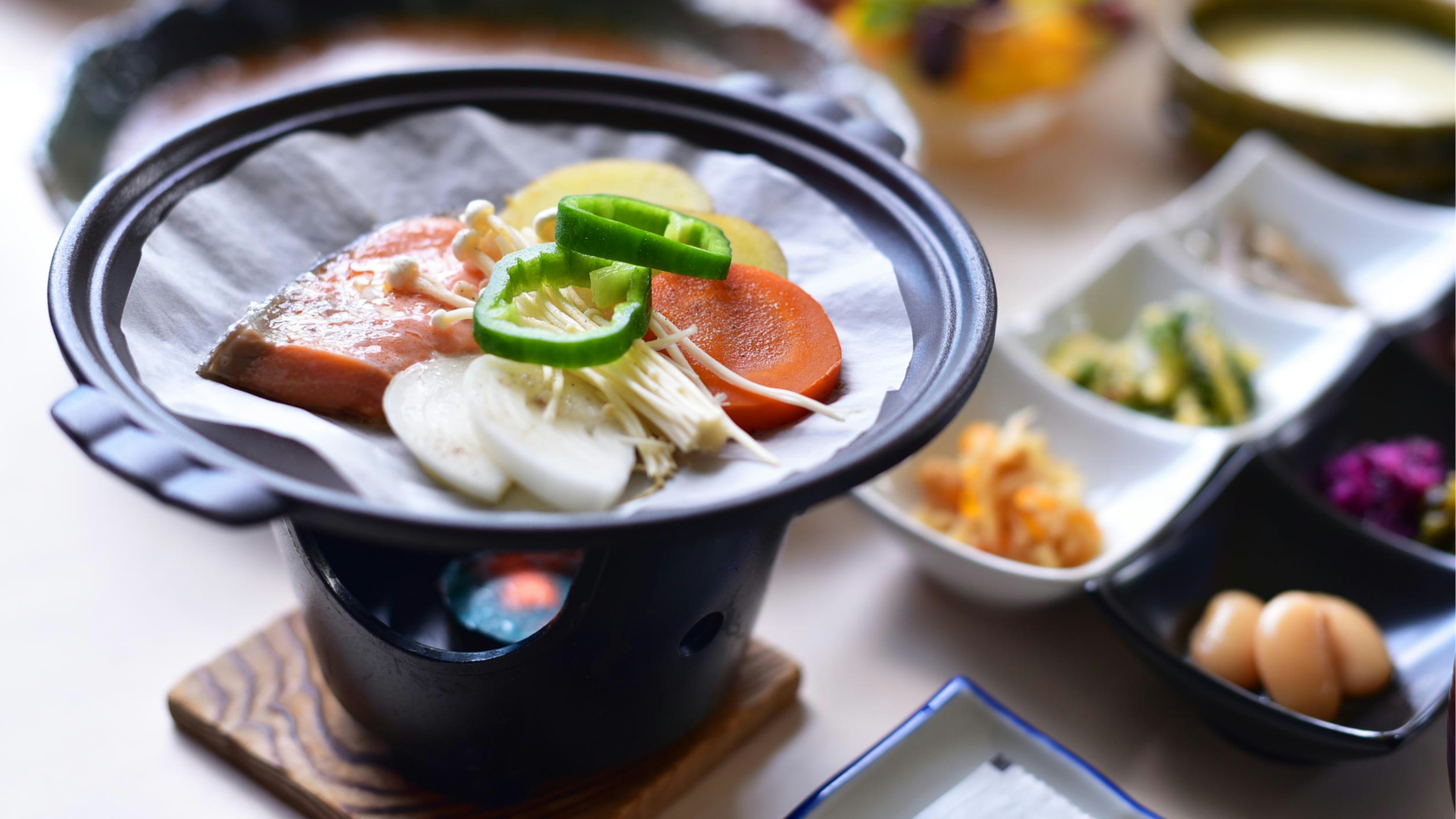 [Sarapan: Salmon dengan sayuran kukus]