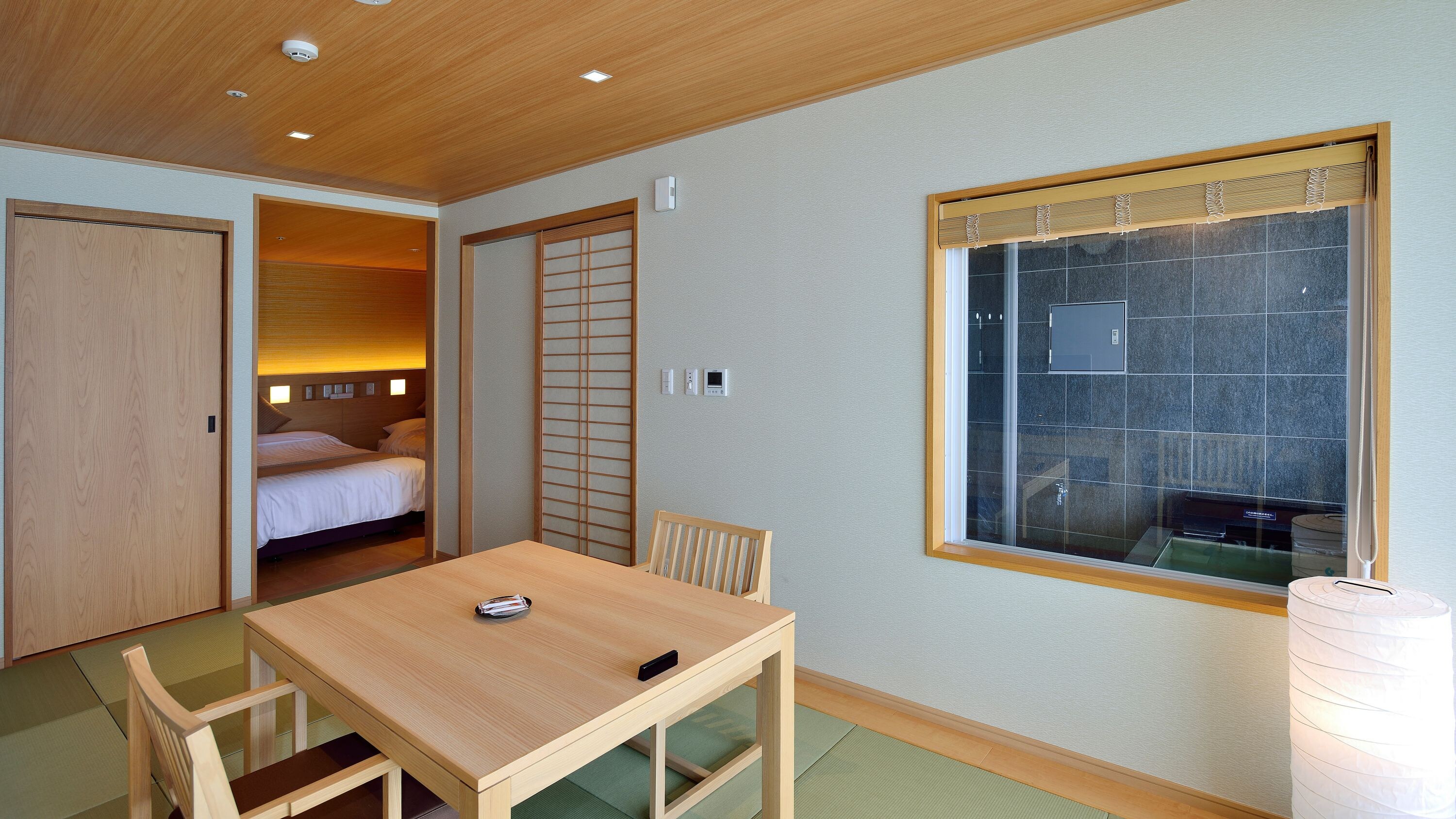 Premium Japanese-Western room with open-air bath