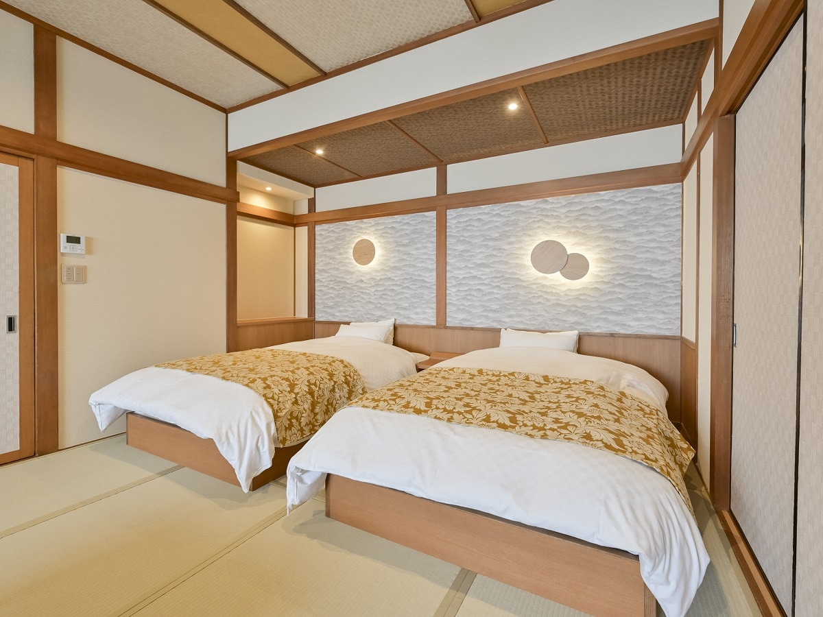 12 tikar tatami Kamar bergaya Jepang dengan tempat tidur ~Dilarang merokok~ [Shirakikan lantai 1 ~shiraki~]