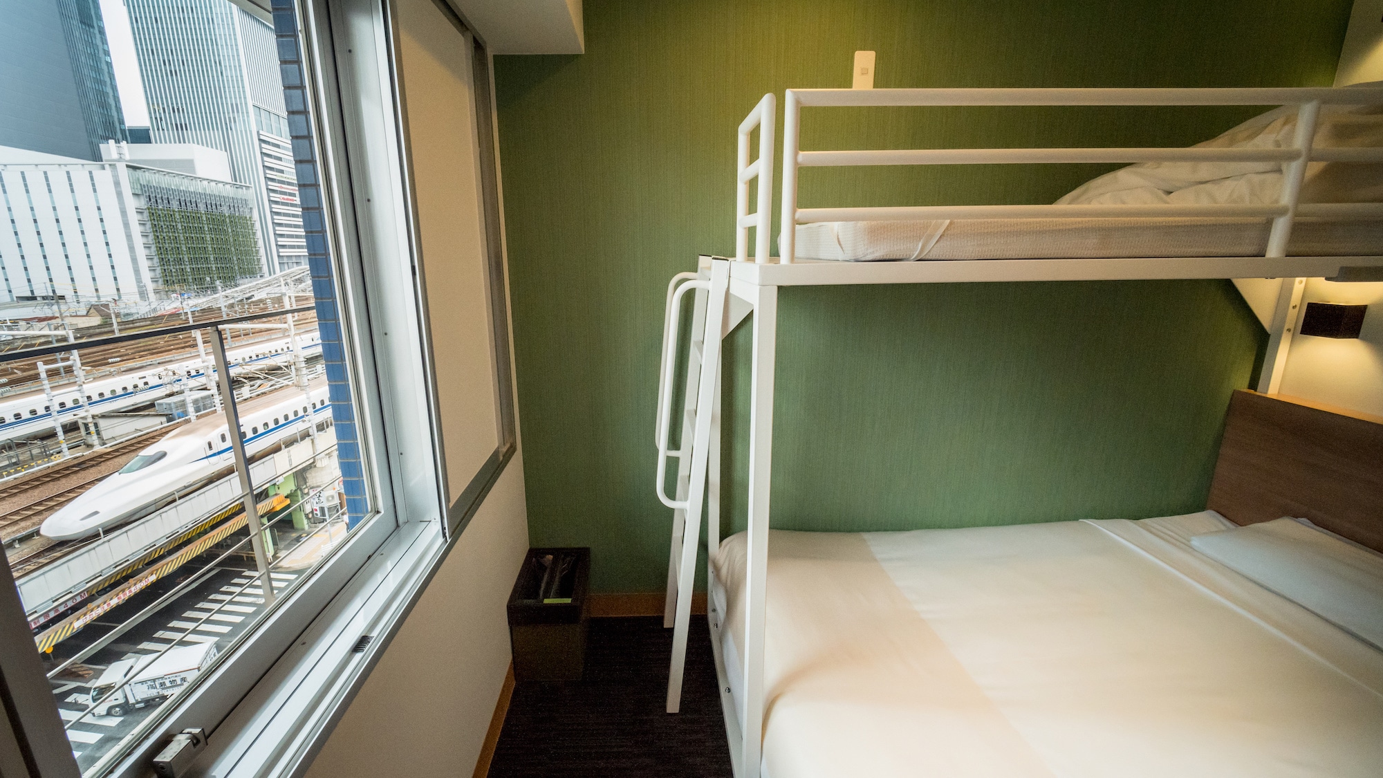 The loft area can also be used to store luggage.