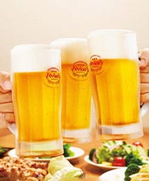 One of the breakfast benefits is unlimited draft beer starting in the morning.