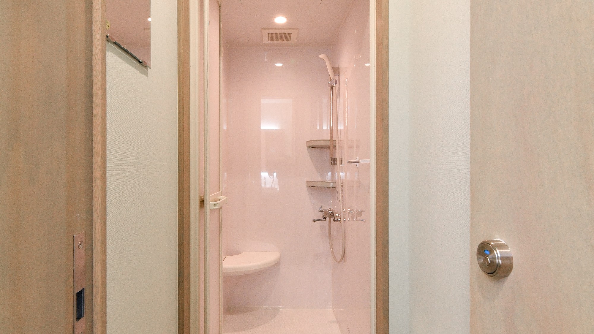 Shower booths for guests only