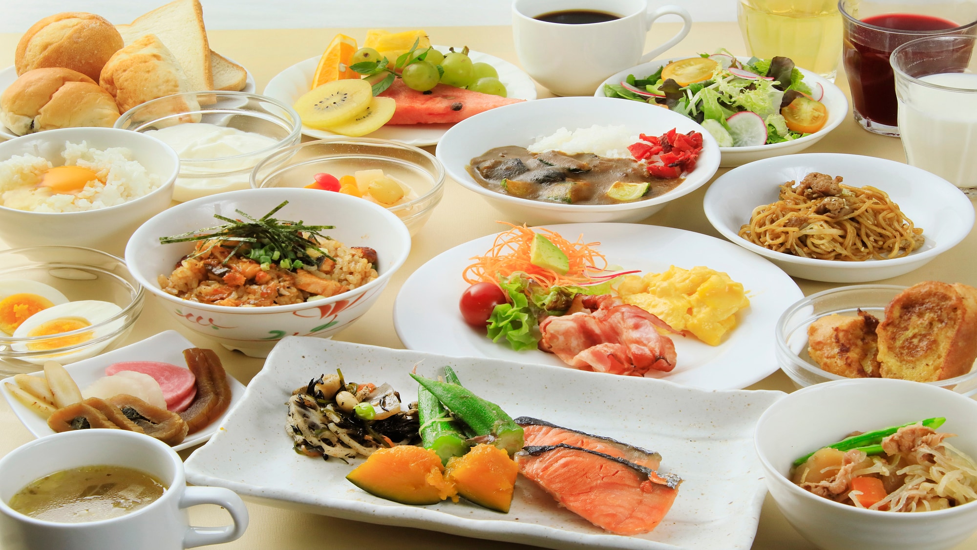 朝食ビュッフェ