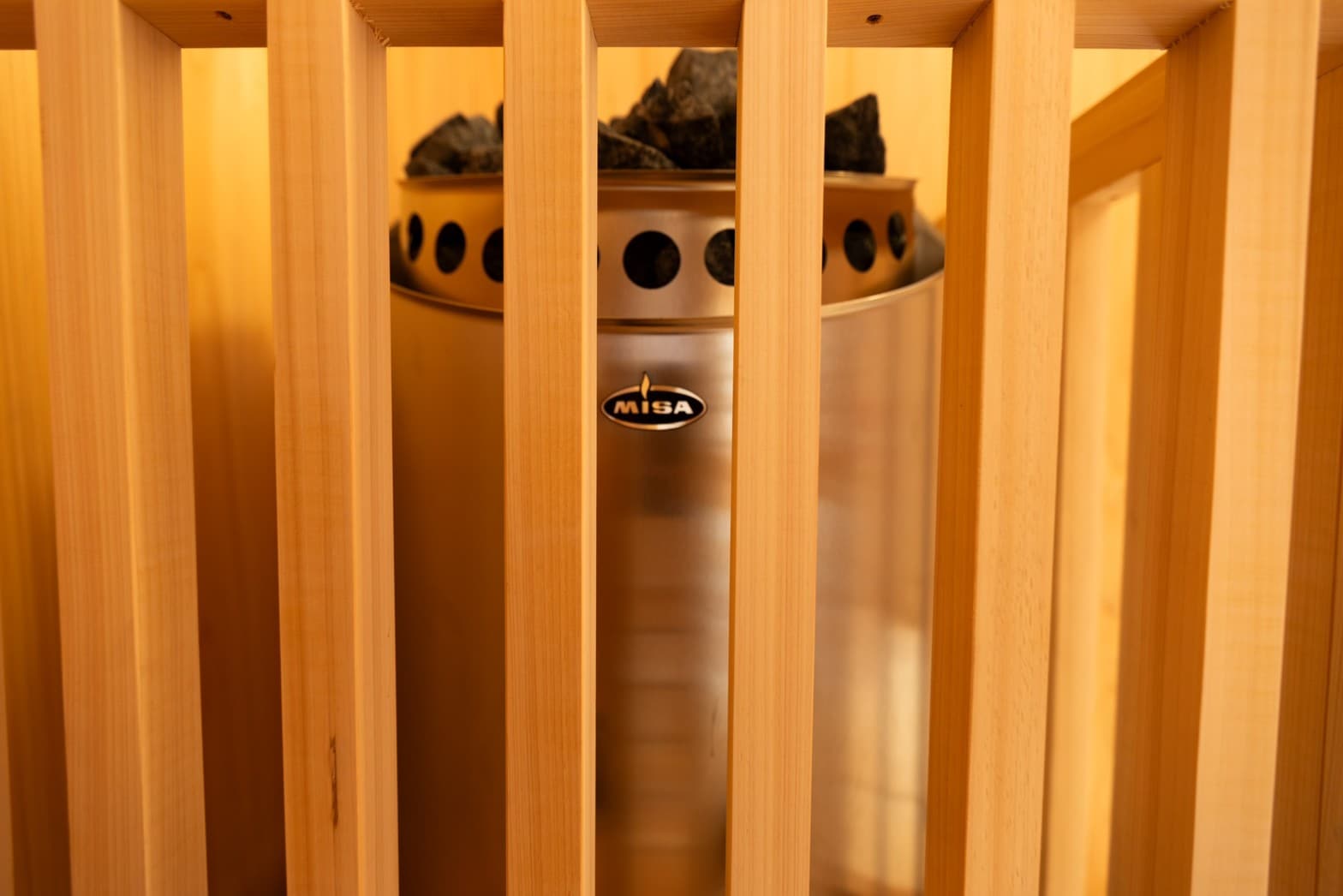 Special room with sauna, sauna stove