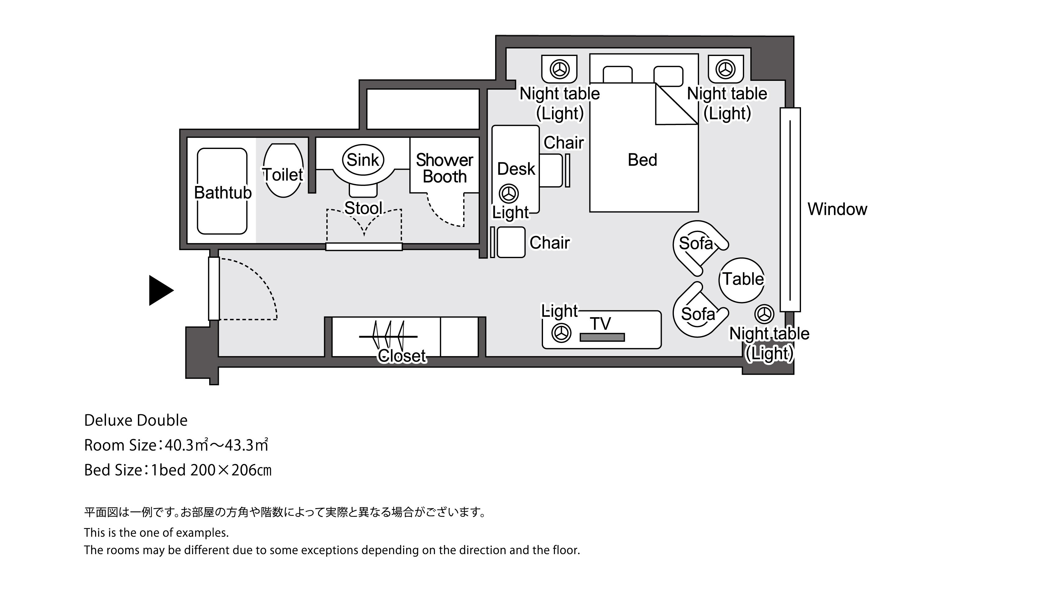  [Regular floor] Deluxe double plan view image